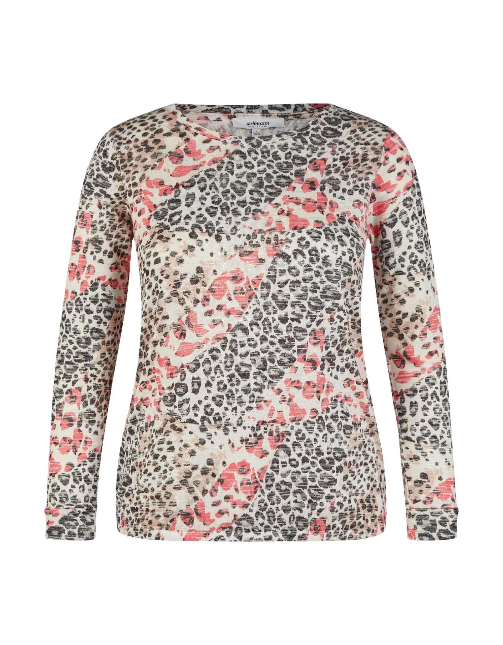 Steilmann Edition Langarmshirt Mit Animalprint Koralle Outlet