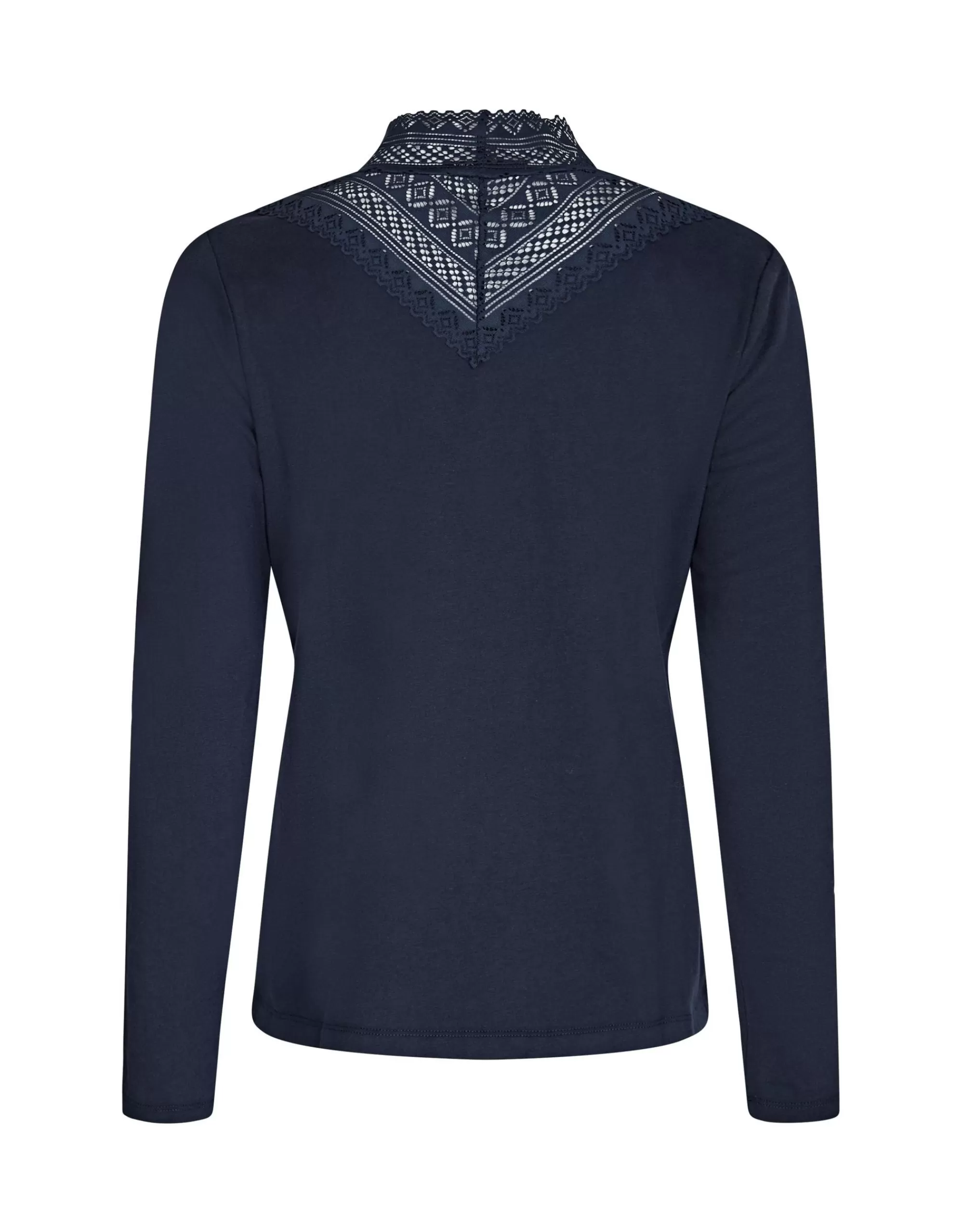 MY OWN Langarmshirt Mit Spitzendetails Navy Store