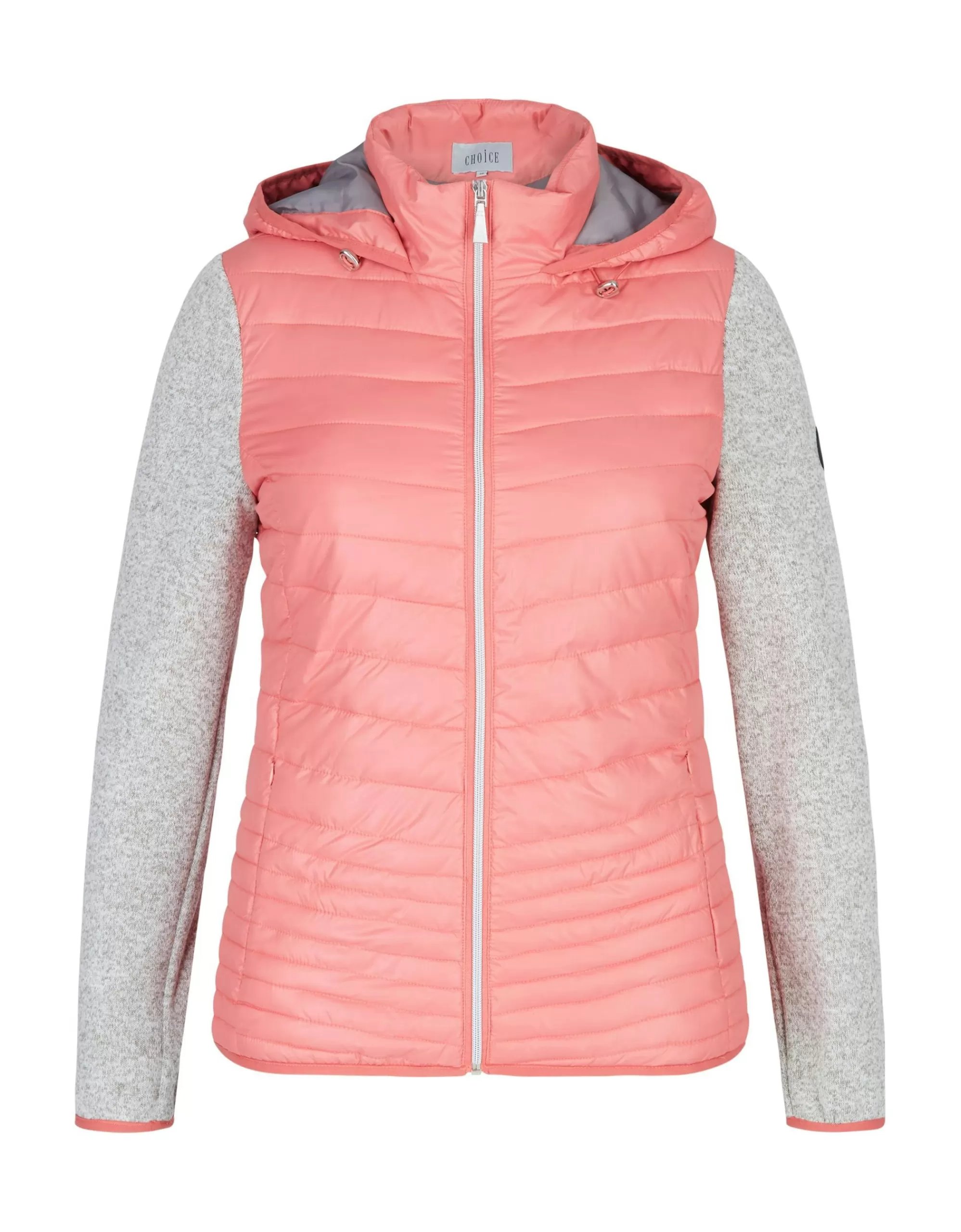 CHOiCE Leichtsteppjacke Im Materialmix Rosa/Grau Cheap