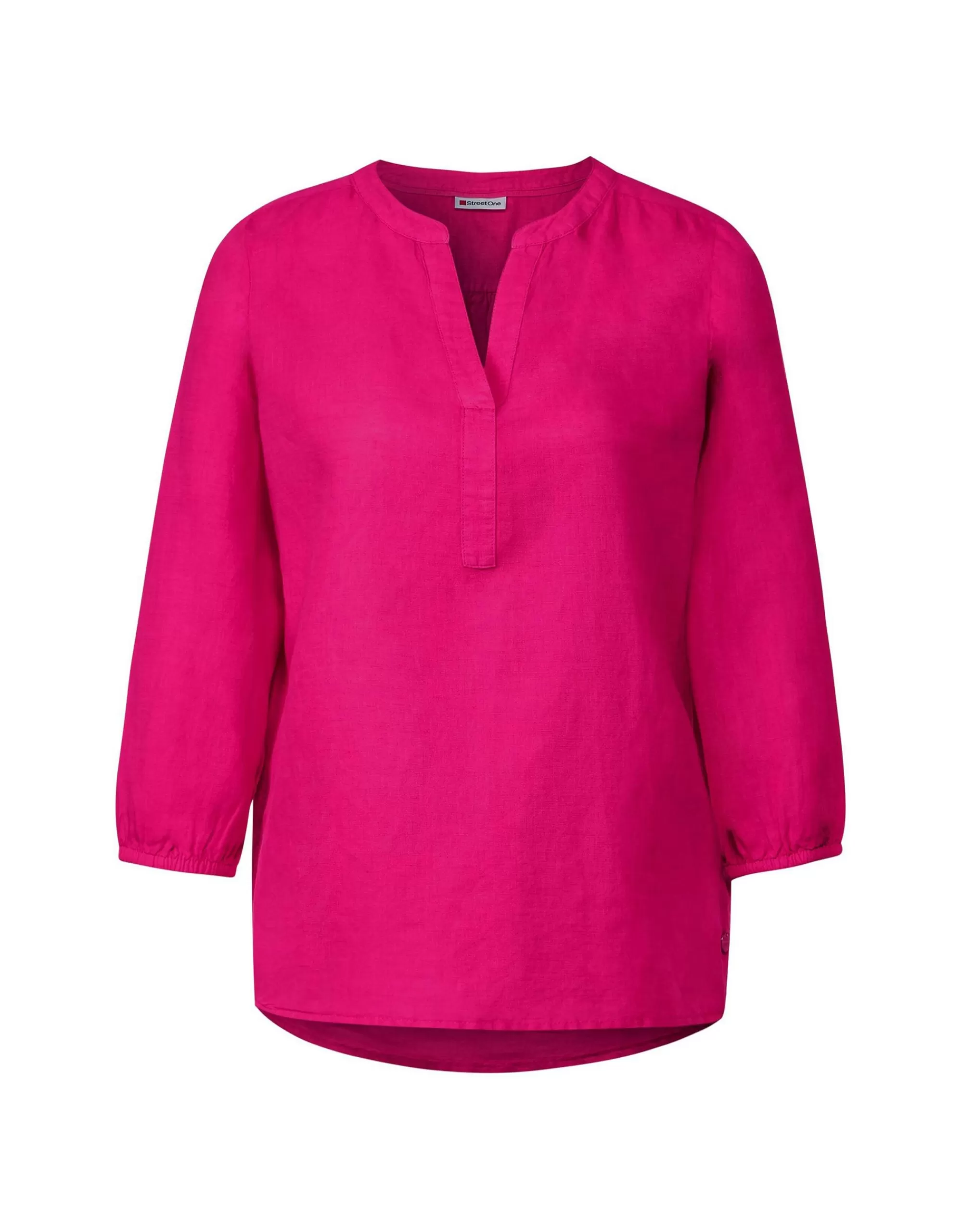 Street One Leinen Bluse Mit 3/4 Ärmel Pink Clearance