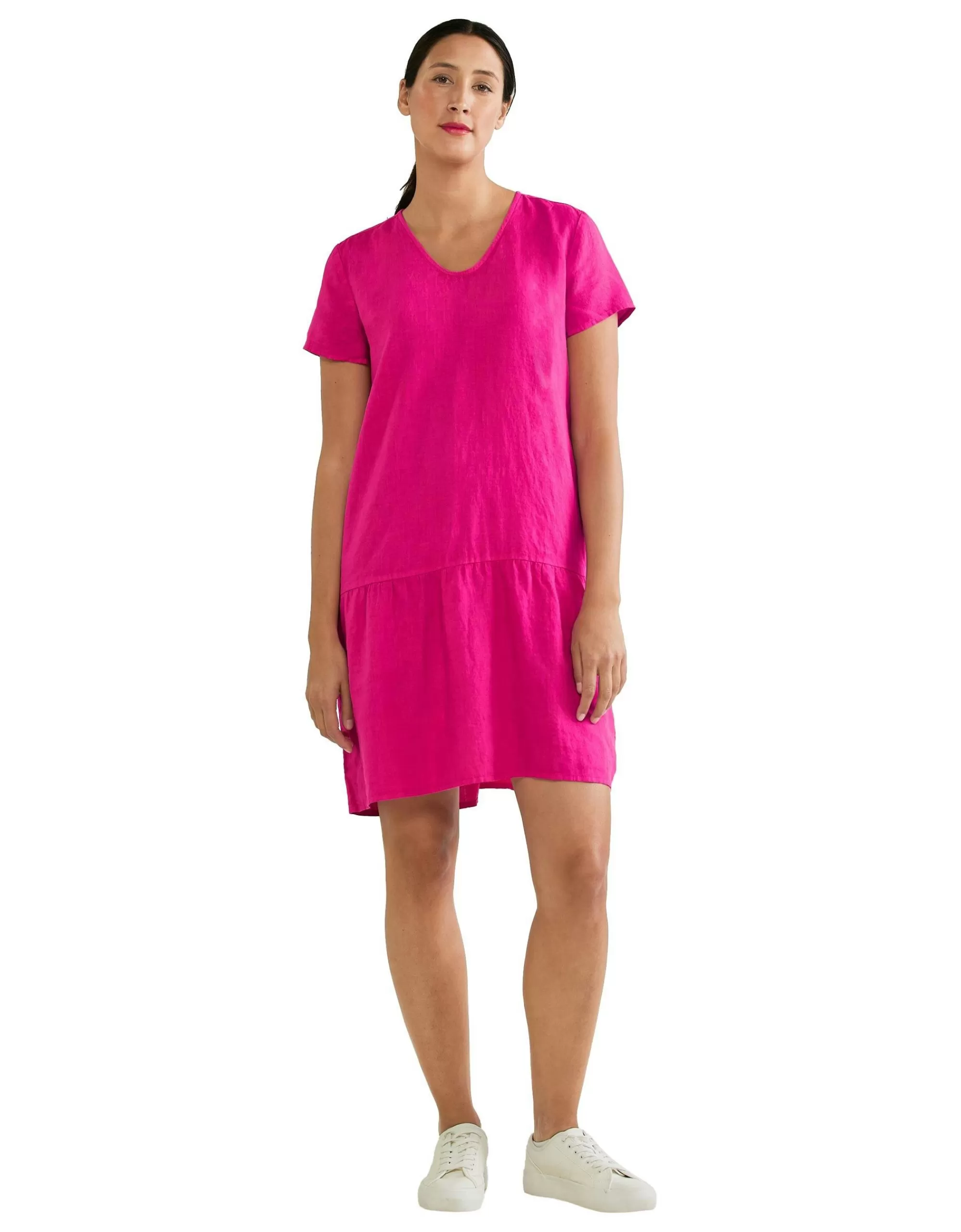 Street One Leinen Kleid Pink Clearance