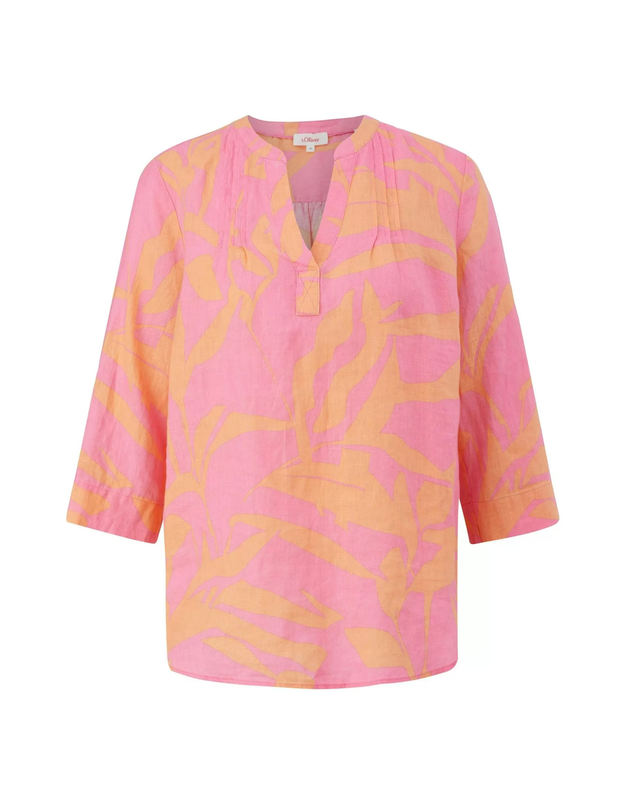 s.Oliver Leinenbluse Mit Print Pink Cheap