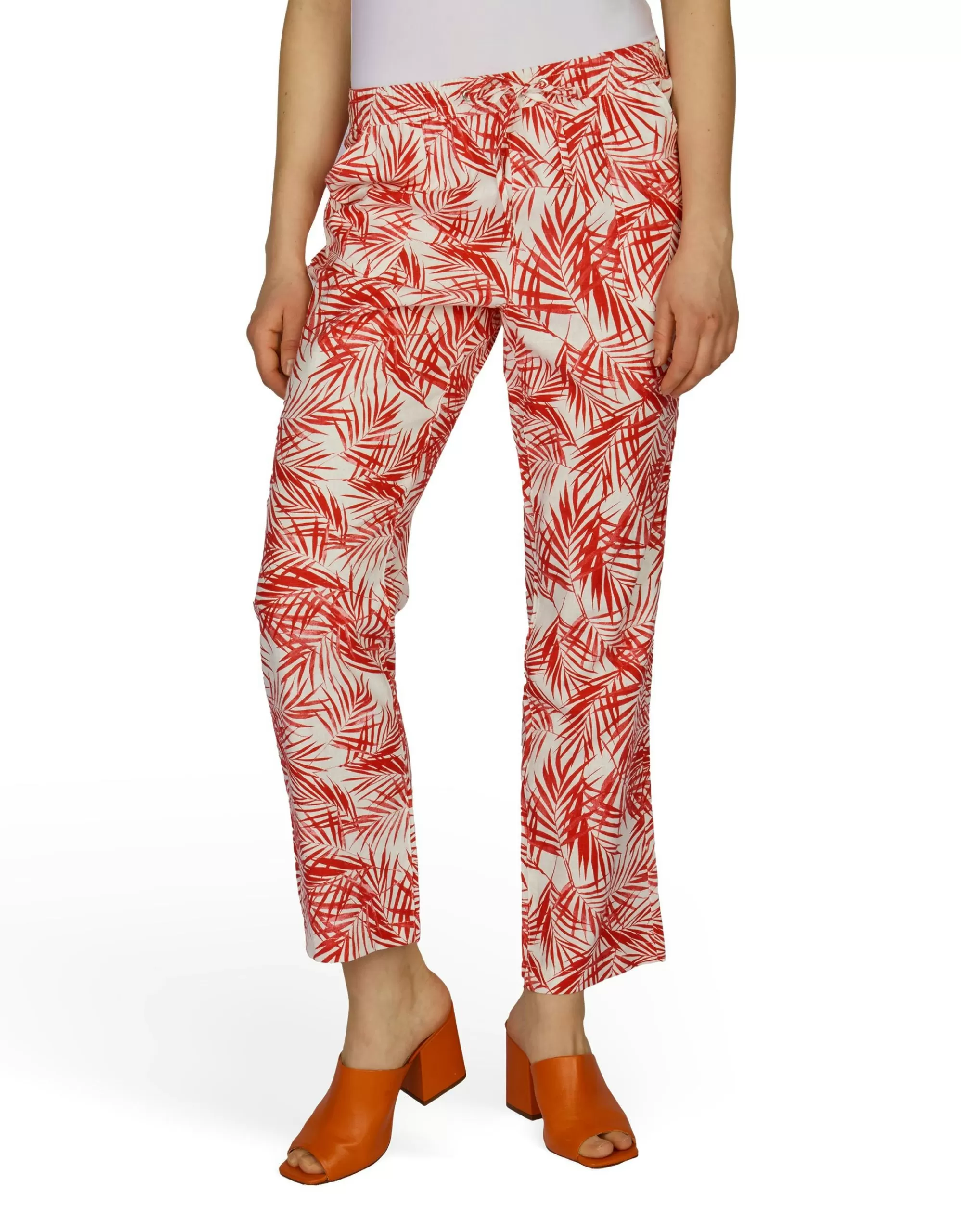 Steilmann Edition Leinenhose Mit Palmenprint Pink Outlet