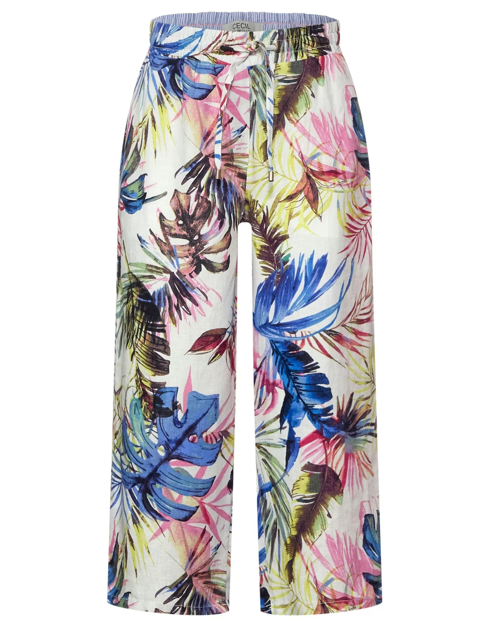 CECIL Leinenhose Mit Print Weiß Shop