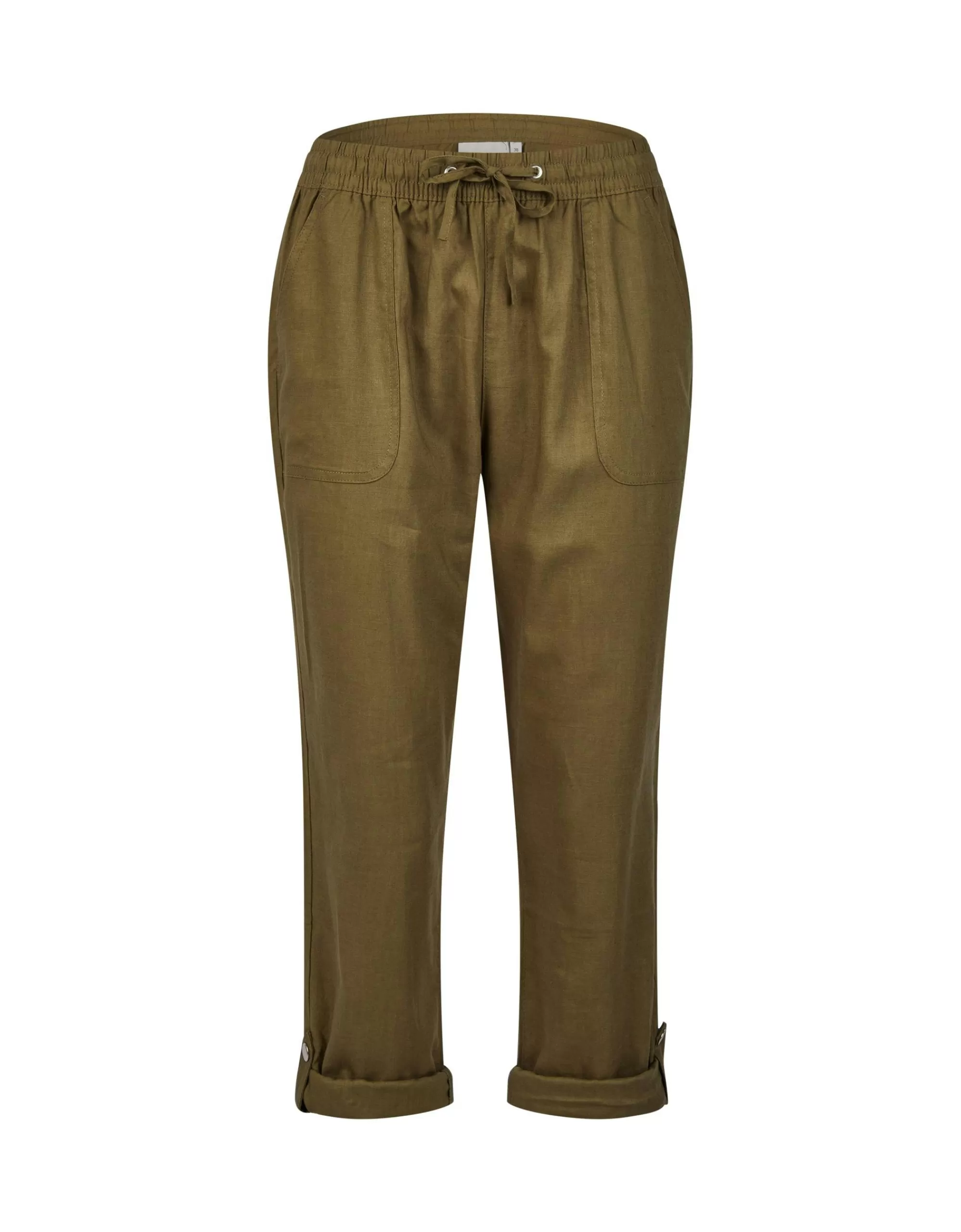 Steilmann Edition Leinenhose Mit Turn-Up Funktion Khaki Clearance