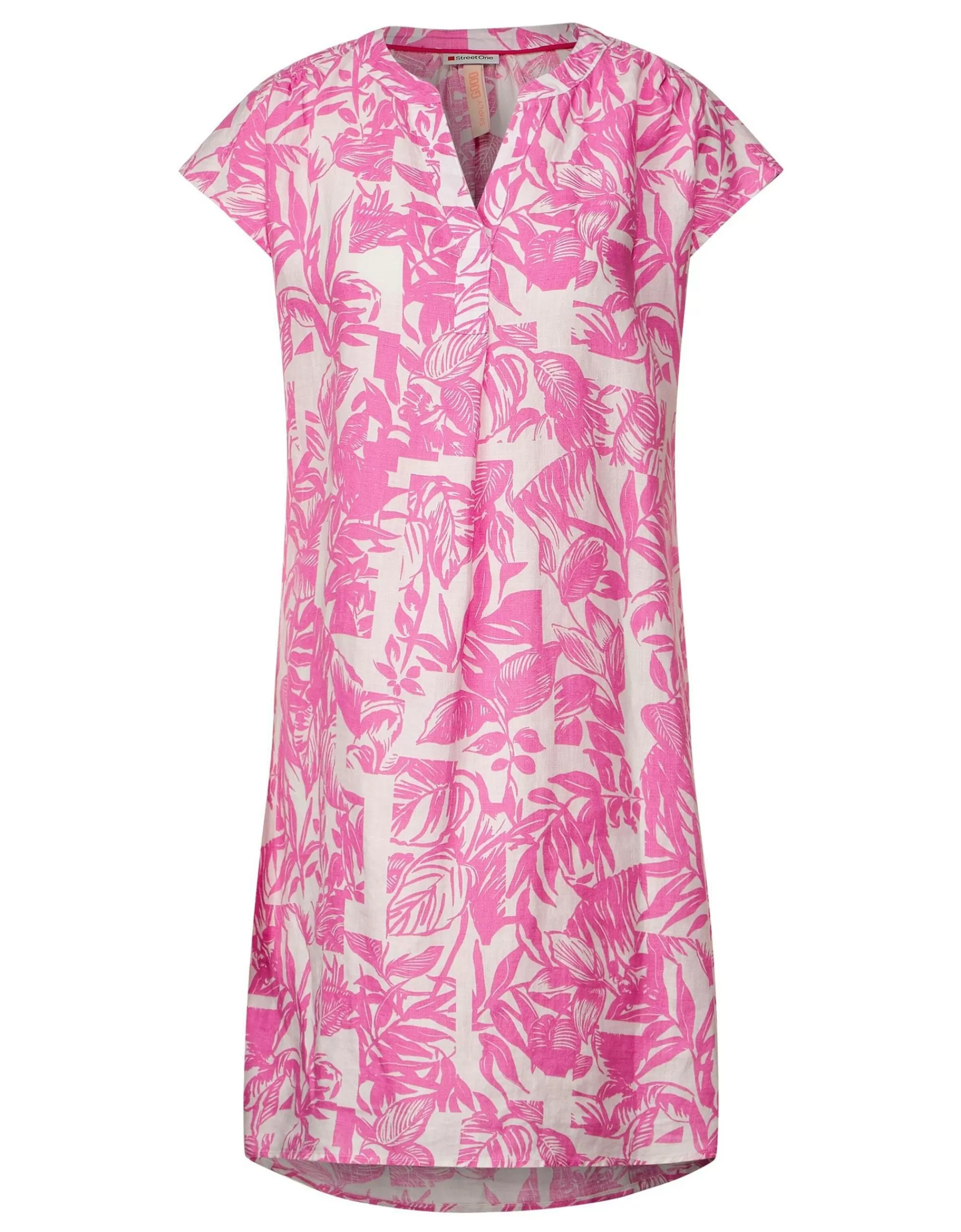 Street One Leinenkleid Mit Print Pink Cheap