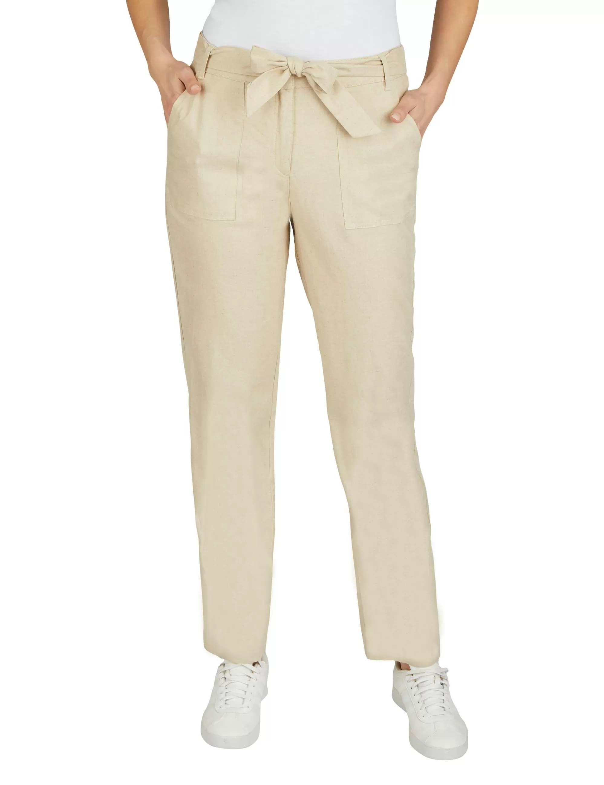 Bexleys woman Leinen-Mix Hose Creme Fashion