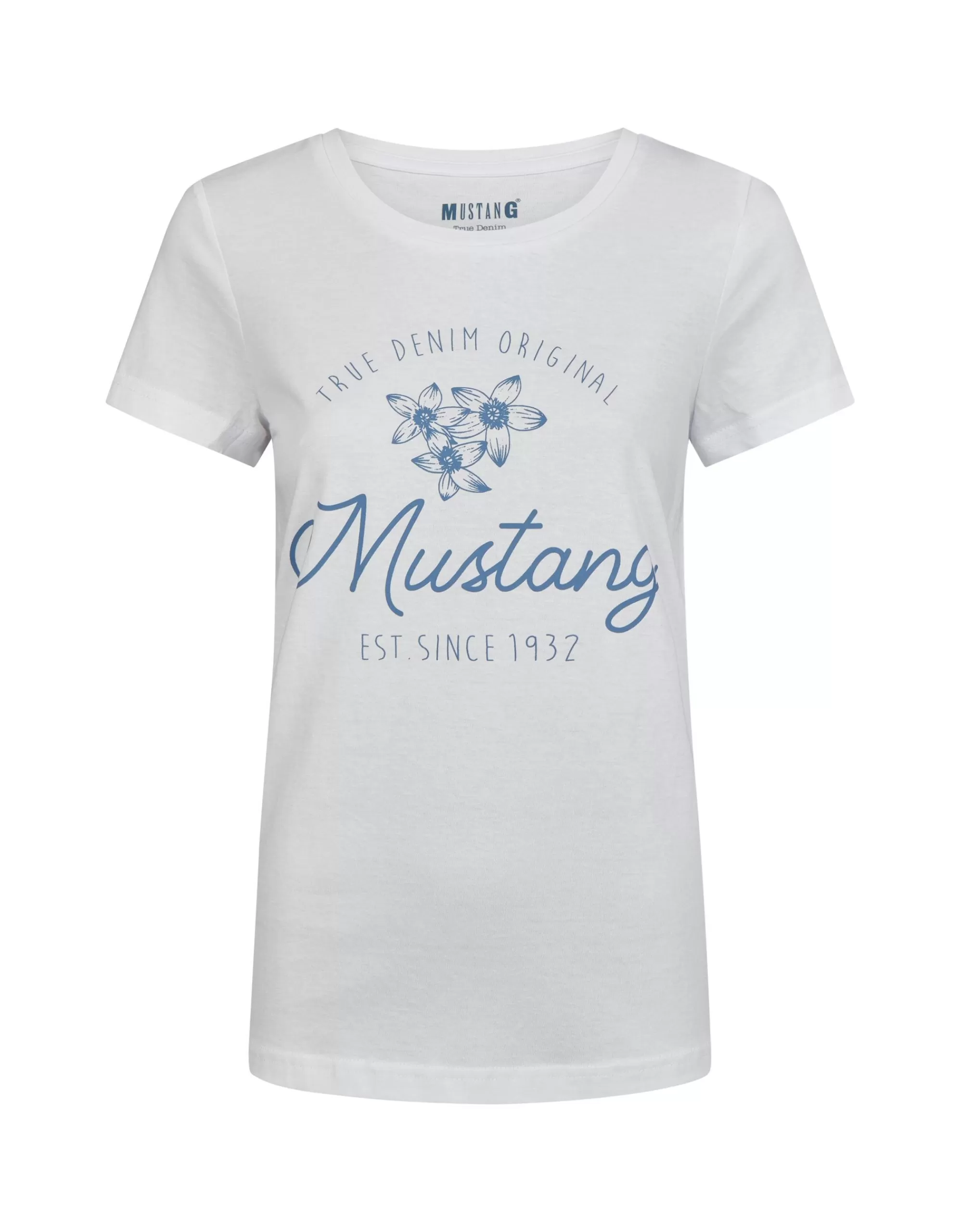 MUSTANG Logo T-Shirt "Alina" Weiß Sale