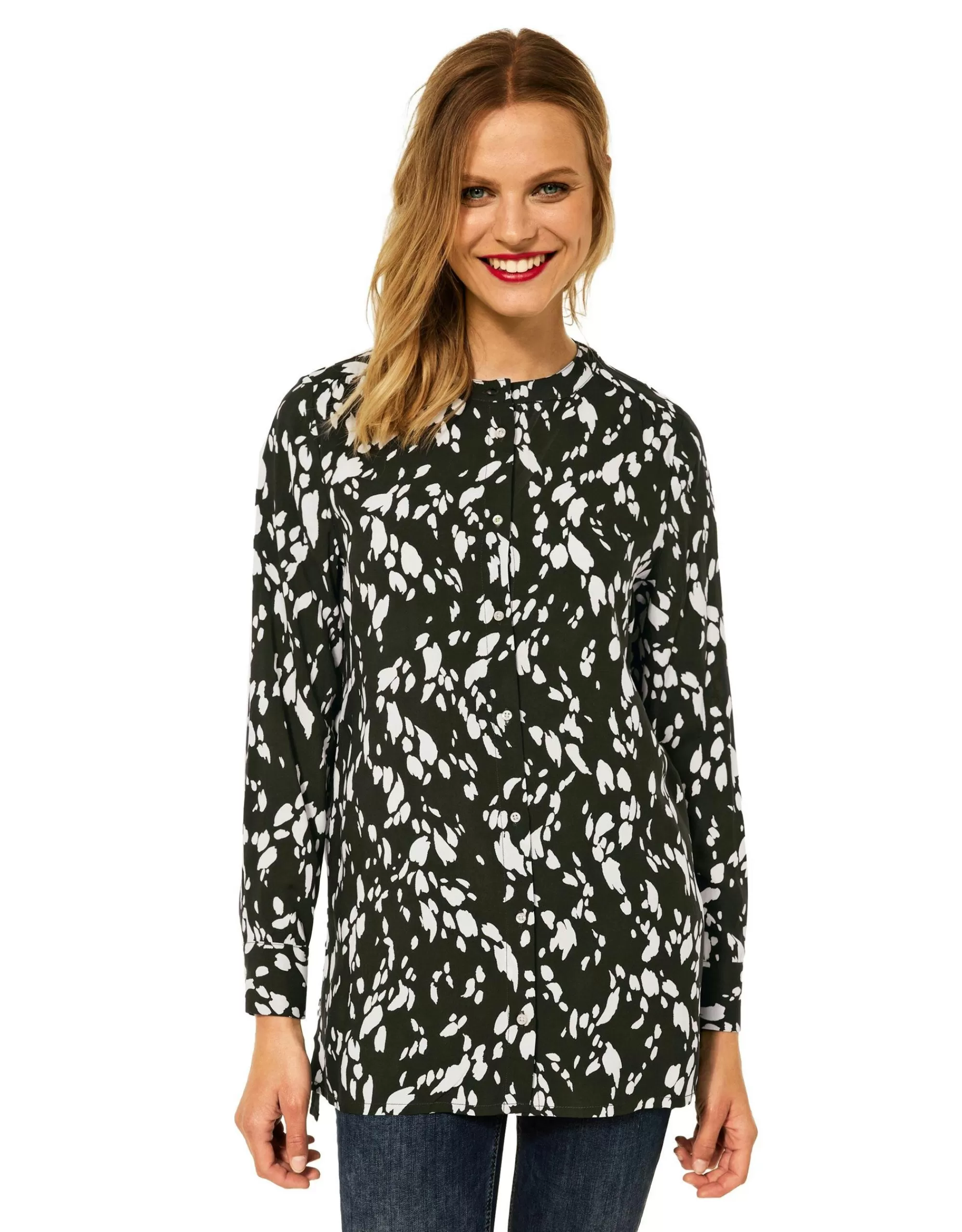 Street One Longbluse Mit Allover Print Oliv Sale