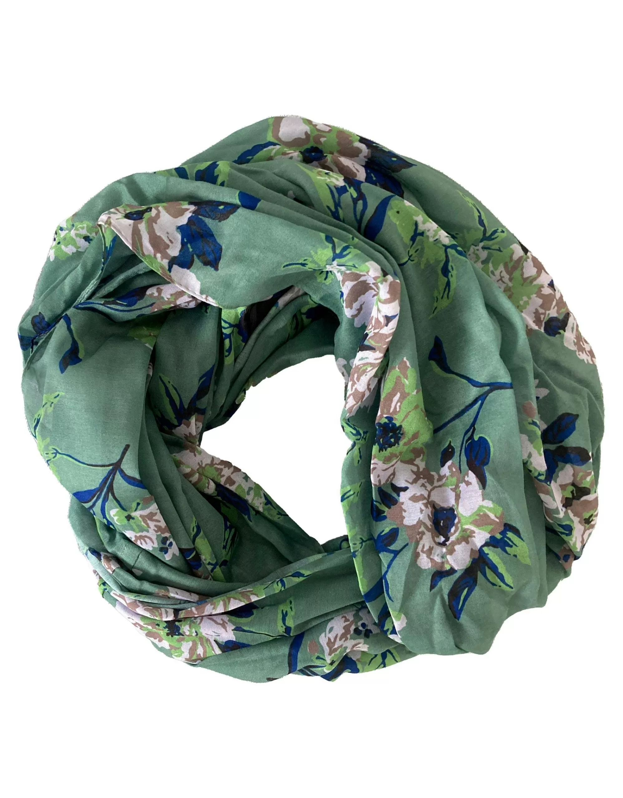 Adler Collection Loop Schal Mit Blumen Druck Grün/Marine/Rosa Outlet