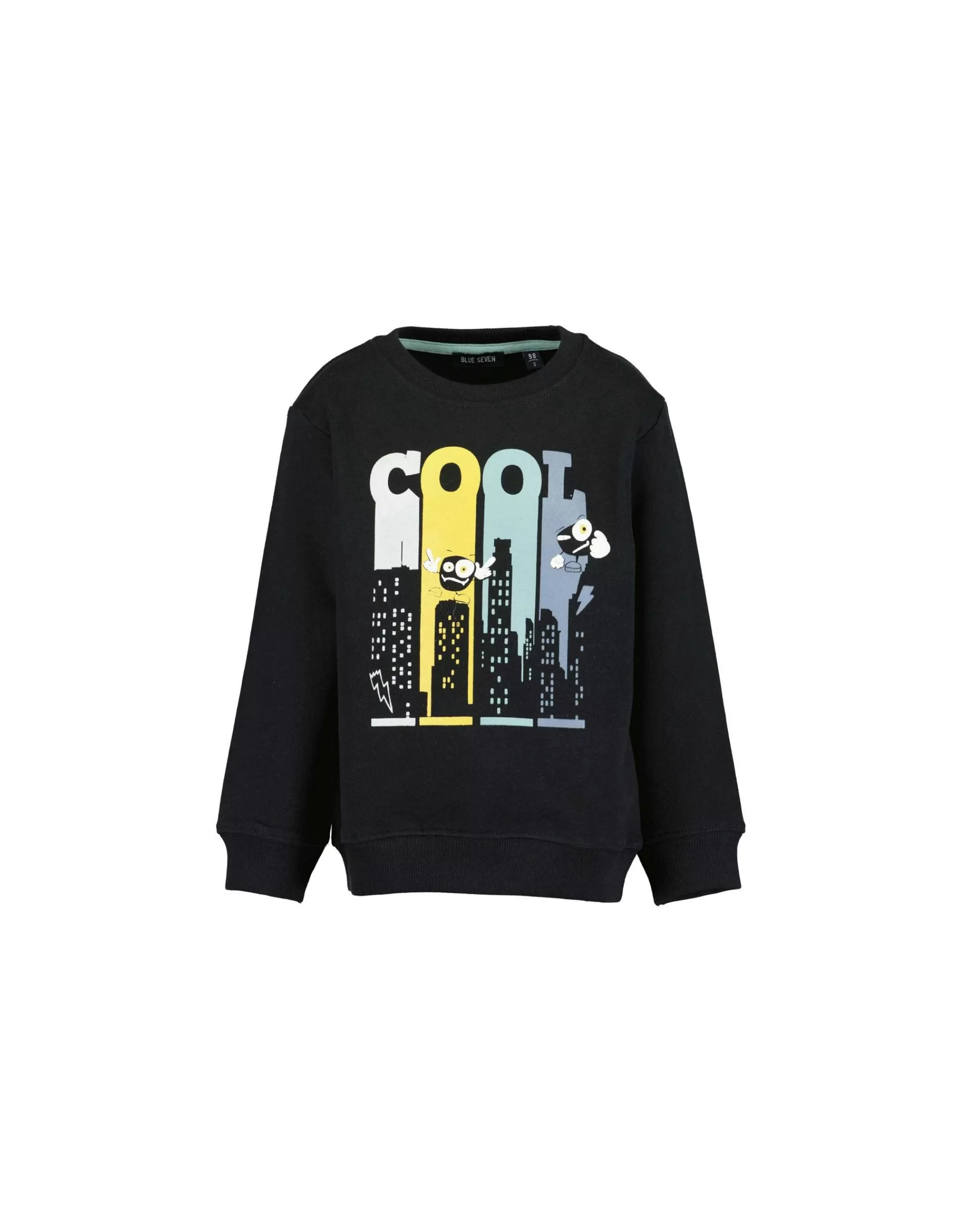 Mini Boys Sweatshirt Mit Coolen Druck-Blue Seven Sale