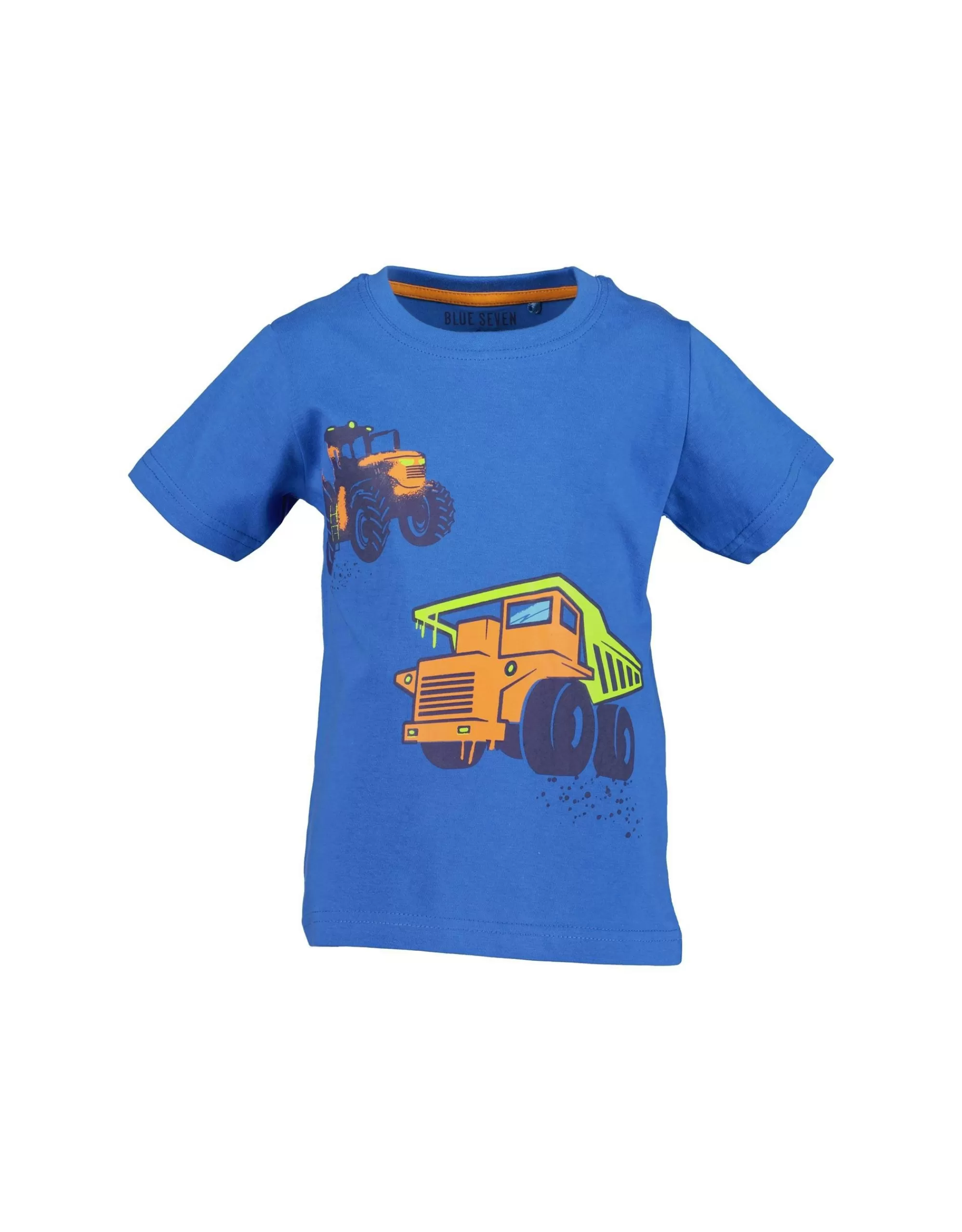 Mini Boys T-Shirt Mit Baustellenfahrzeug Druck-Blue Seven Best