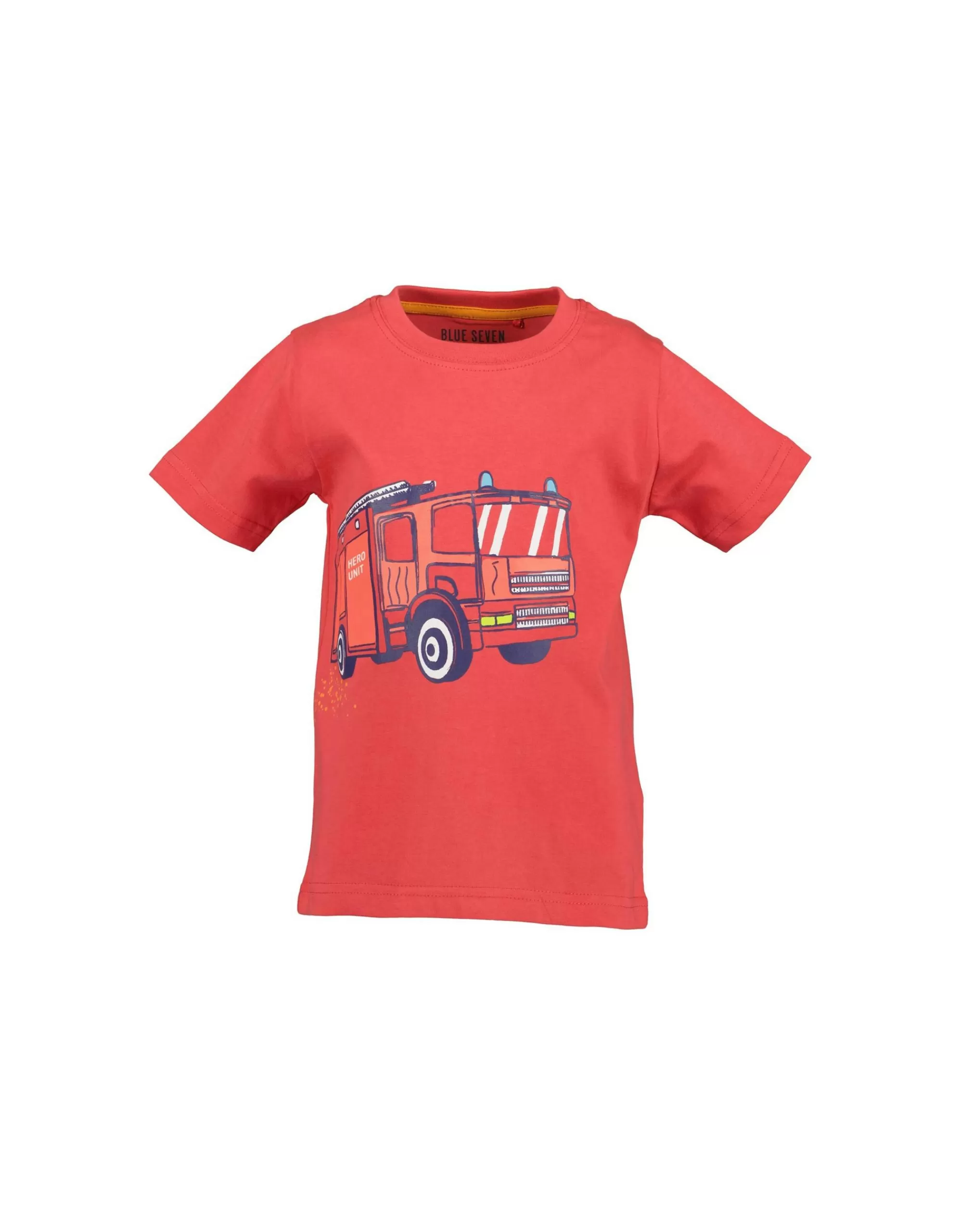 Mini Boys T-Shirt Mit Feuerwehr Druck-Blue Seven Flash Sale