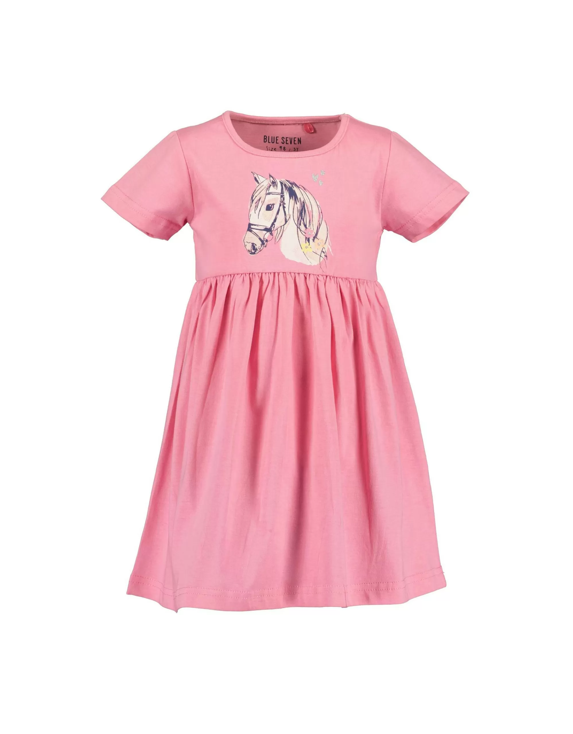 Mini Girls Kleid Mit Pferdedruck-Blue Seven Clearance