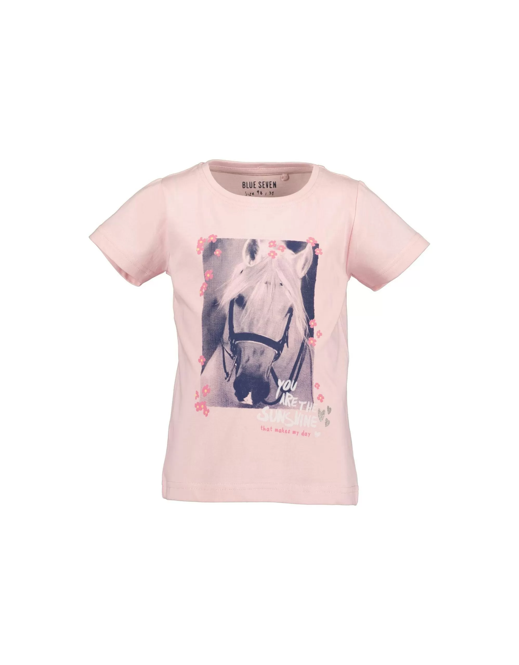 Mini Girls Pferde T-Shirt-Blue Seven Best Sale