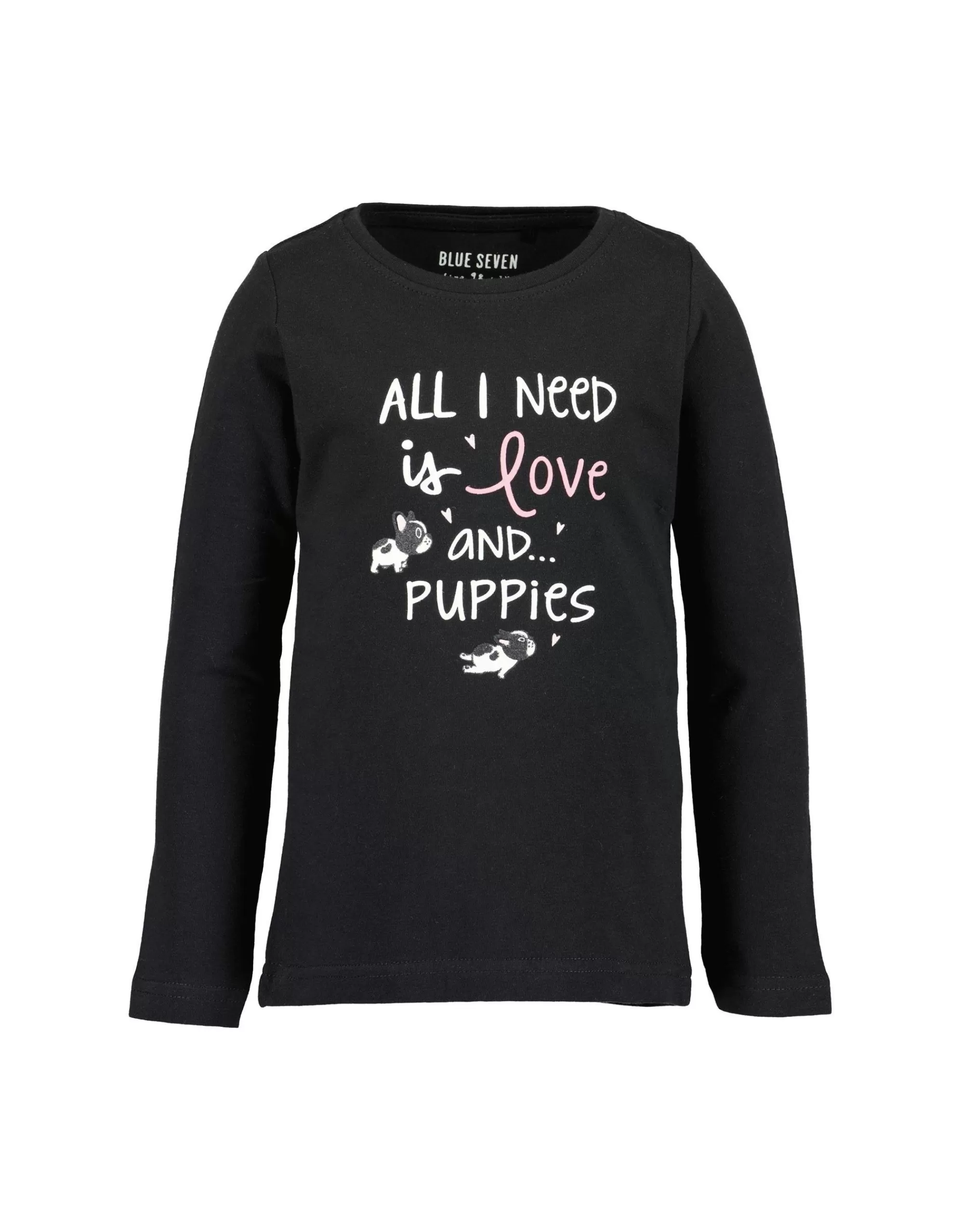 Mini Girls Shirt Mit Süßen Hundedrucken-Blue Seven Best Sale