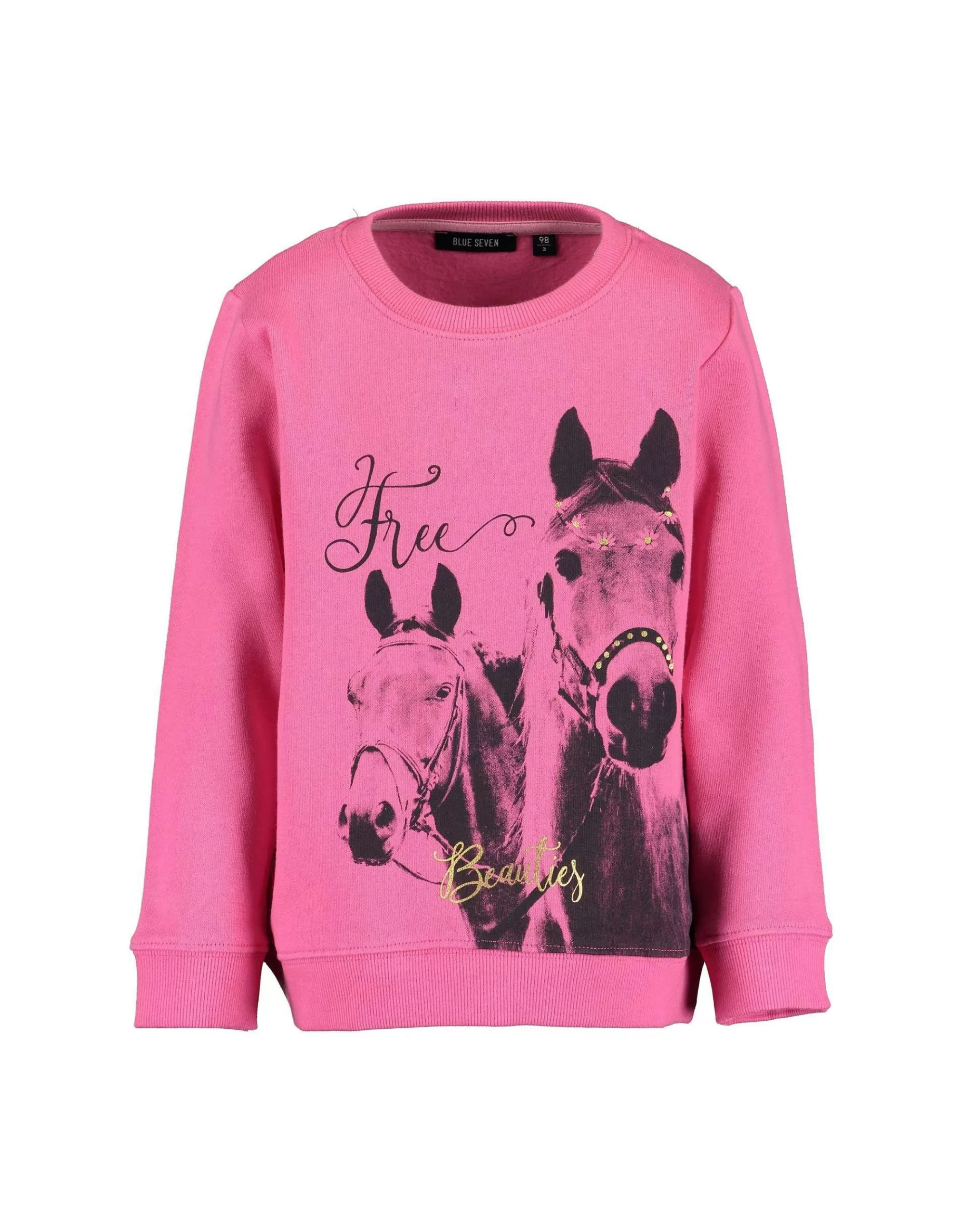 Mini Girls Sweatshirt Mit Pferdeprint-Blue Seven Outlet