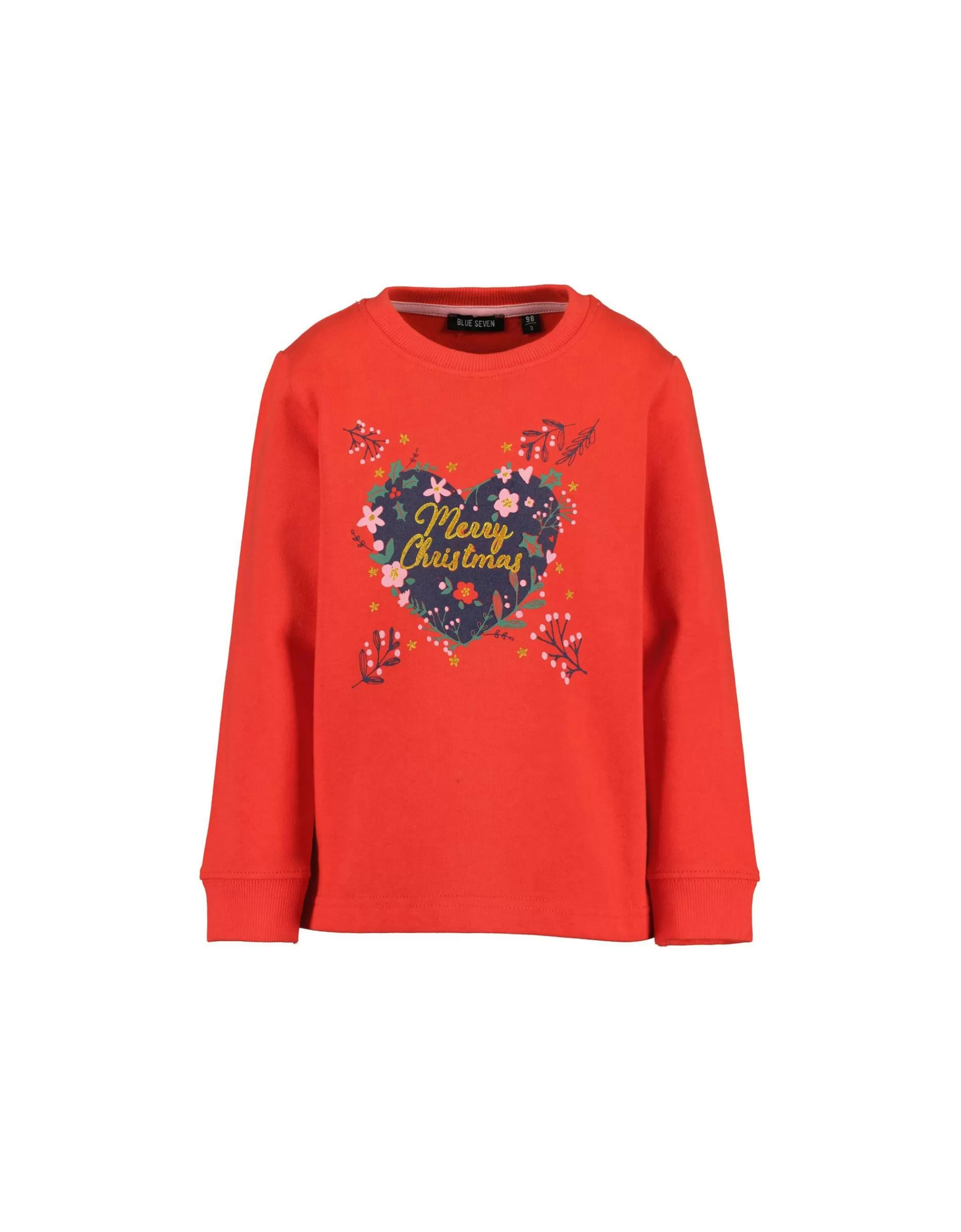 Mini Girls Weihnachtssweatshirt-Blue Seven Fashion