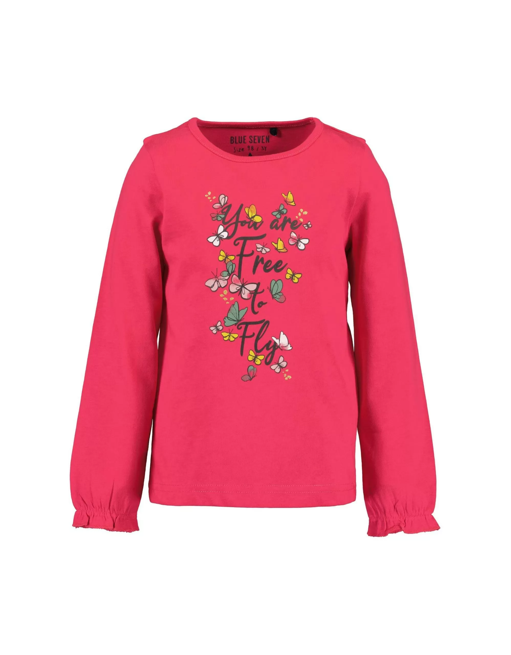 Mini Girlsshirt Mit Mottospruch-Blue Seven Flash Sale