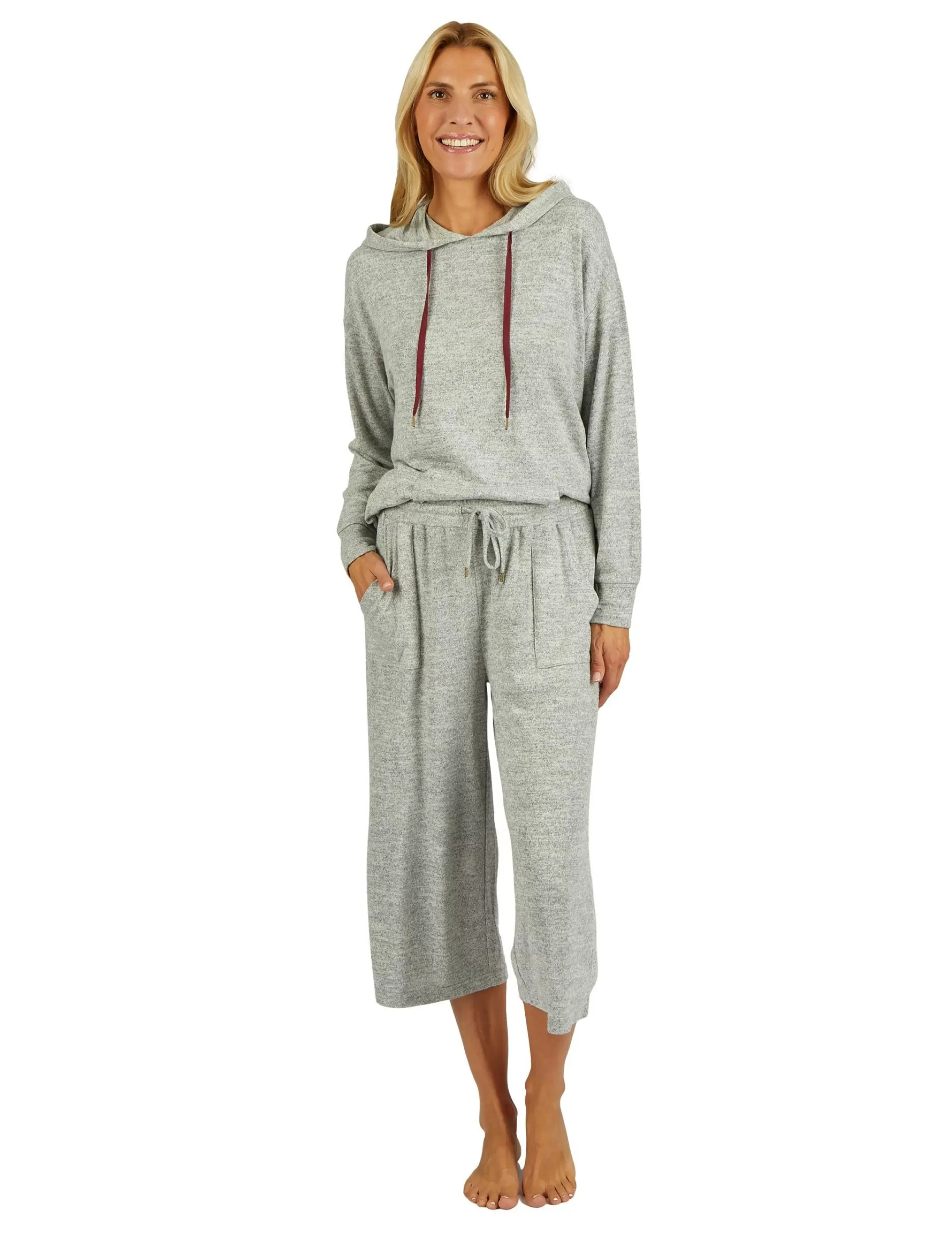 ADLER WOMEN Mix & Match Loungewear Hose In 3/4-Länge Hellgrau Discount