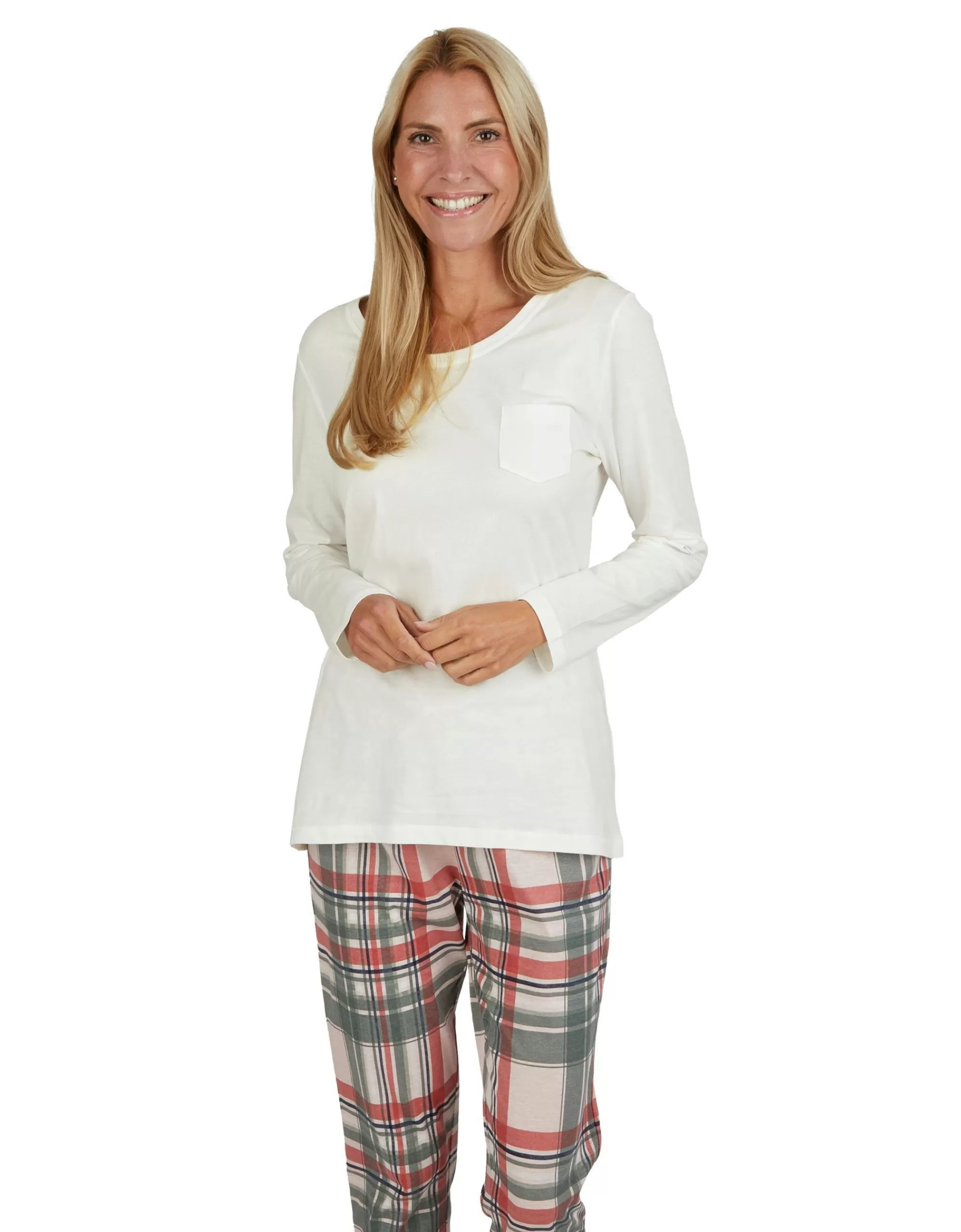 ADLER WOMEN Mix & Match Pyjama Oberteil Creme Outlet