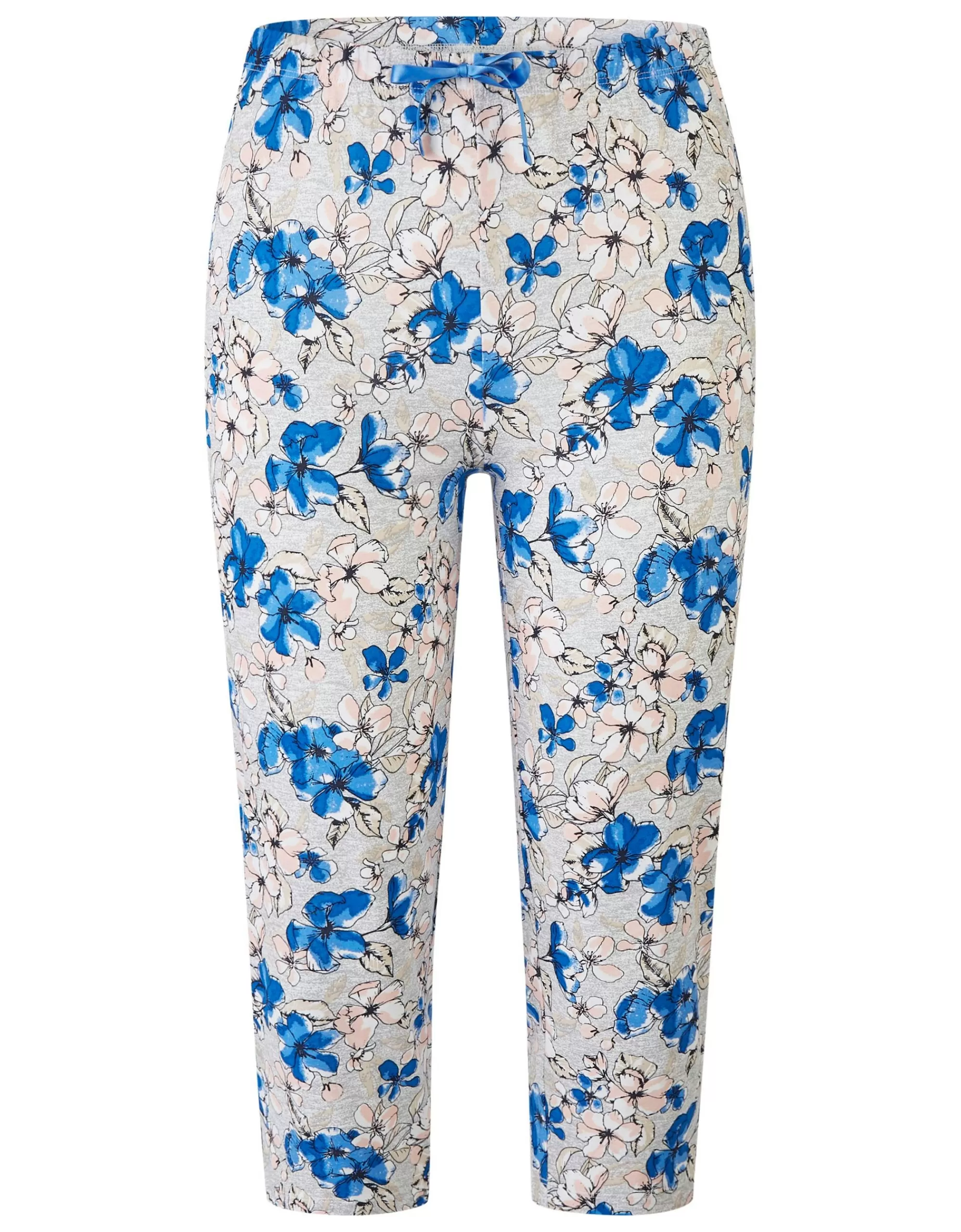 ADLER WOMEN Mix&Match Pyjamahose 3/4-Länge Grau/Blau Flash Sale