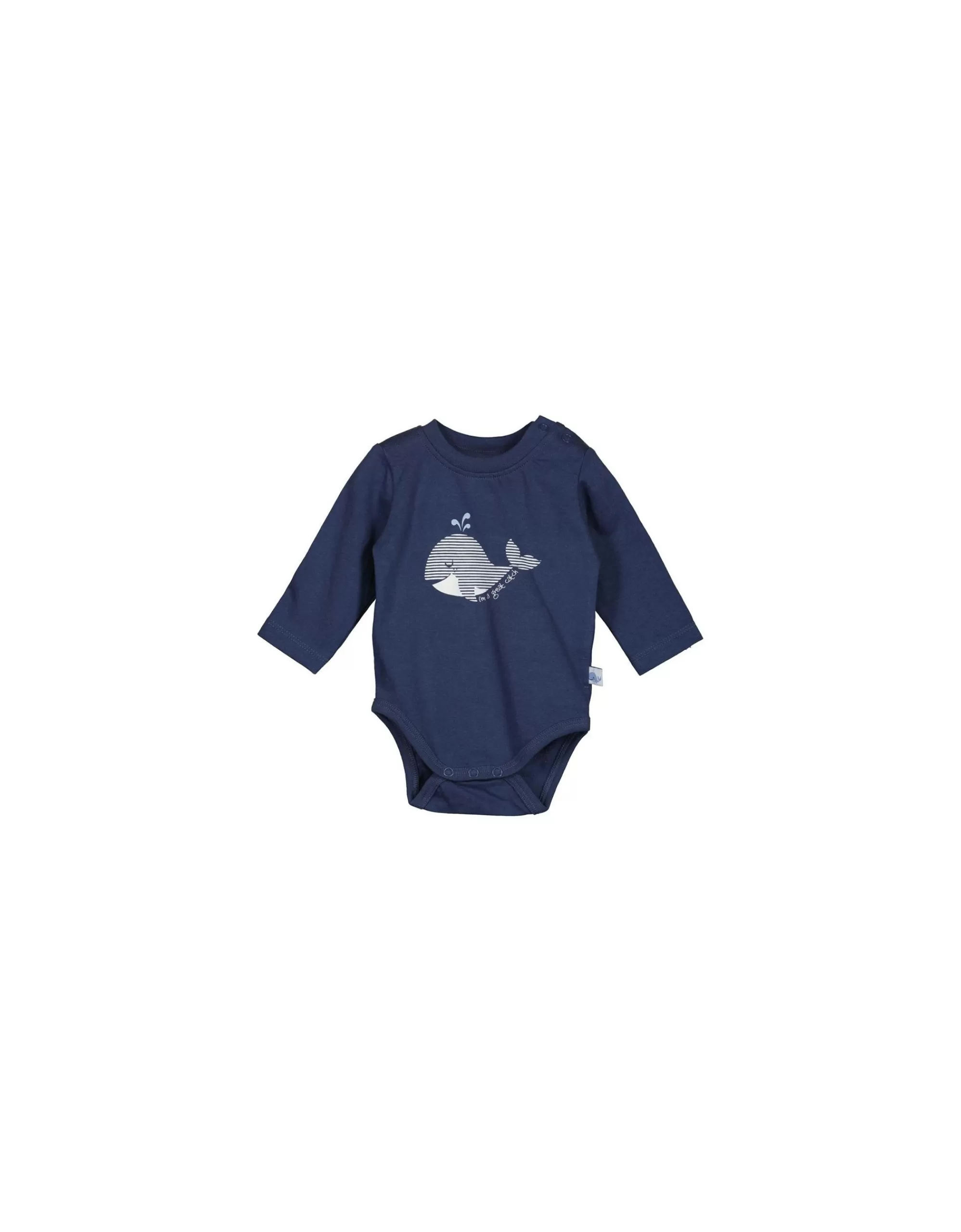 New Born Baby Boys Body Mit Wal-Druck-Blue Seven Best