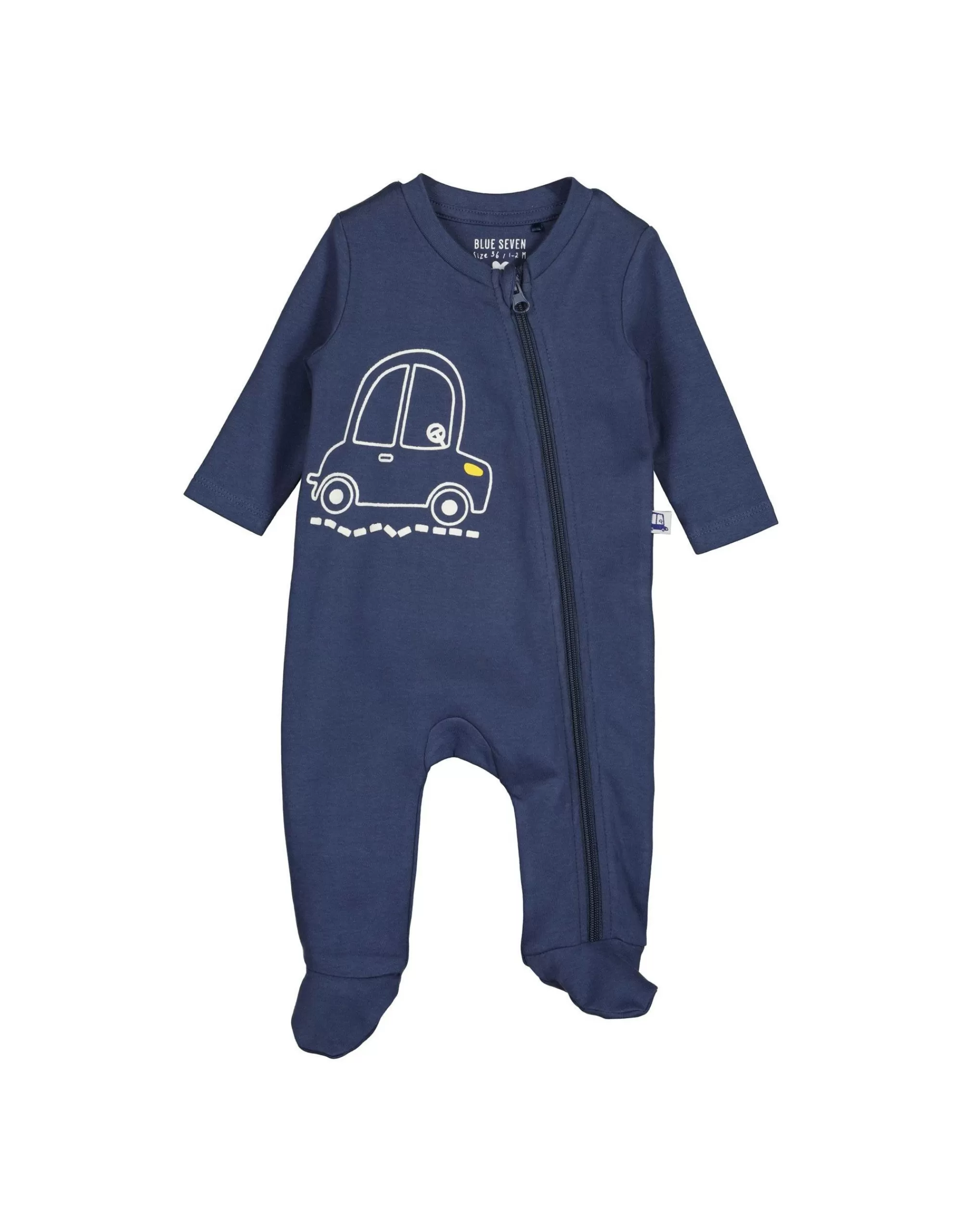 New Born Baby Boys Strampler-Blue Seven Cheap