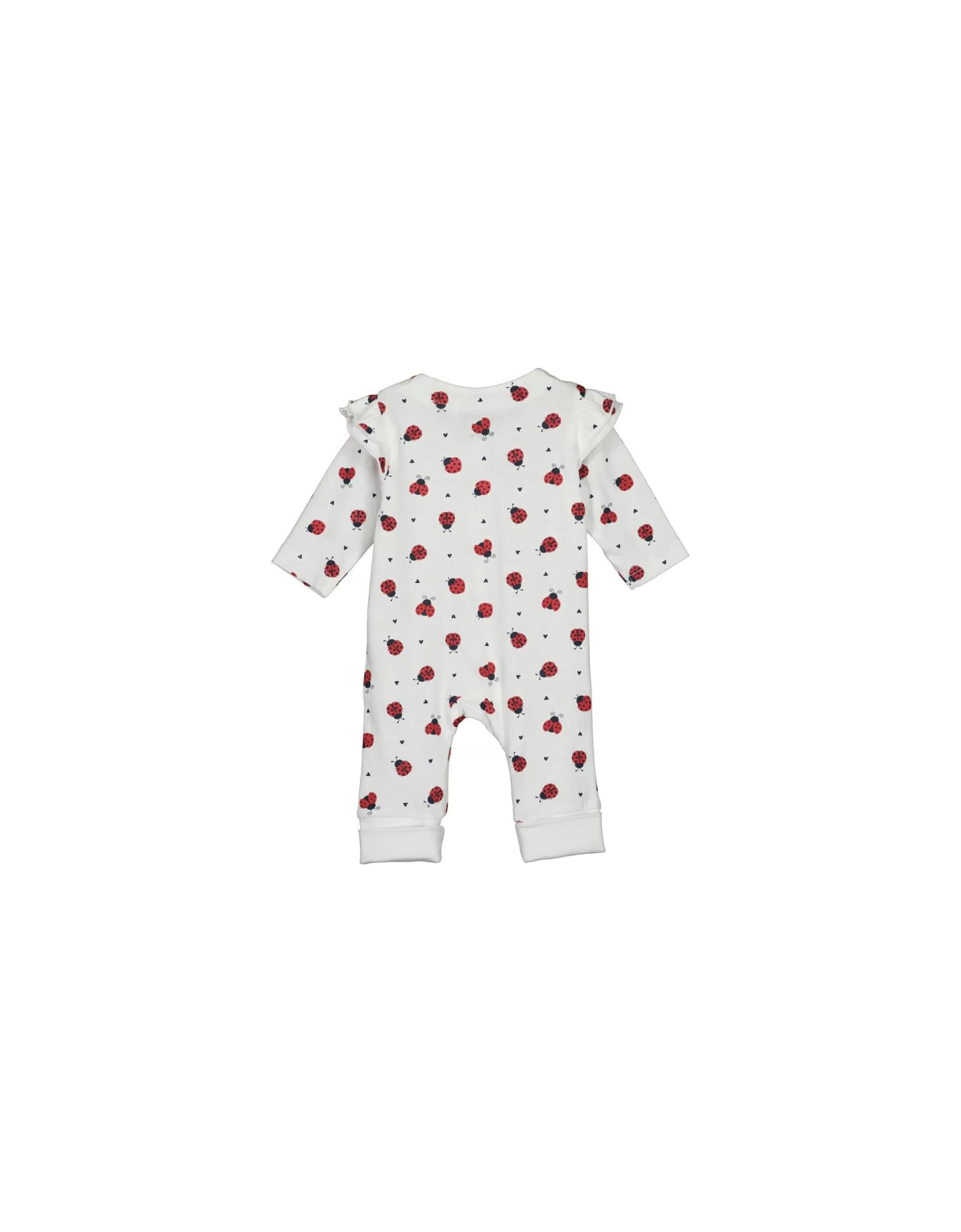 New Born Baby Girls Strampler Im Allover Druck-Blue Seven Store