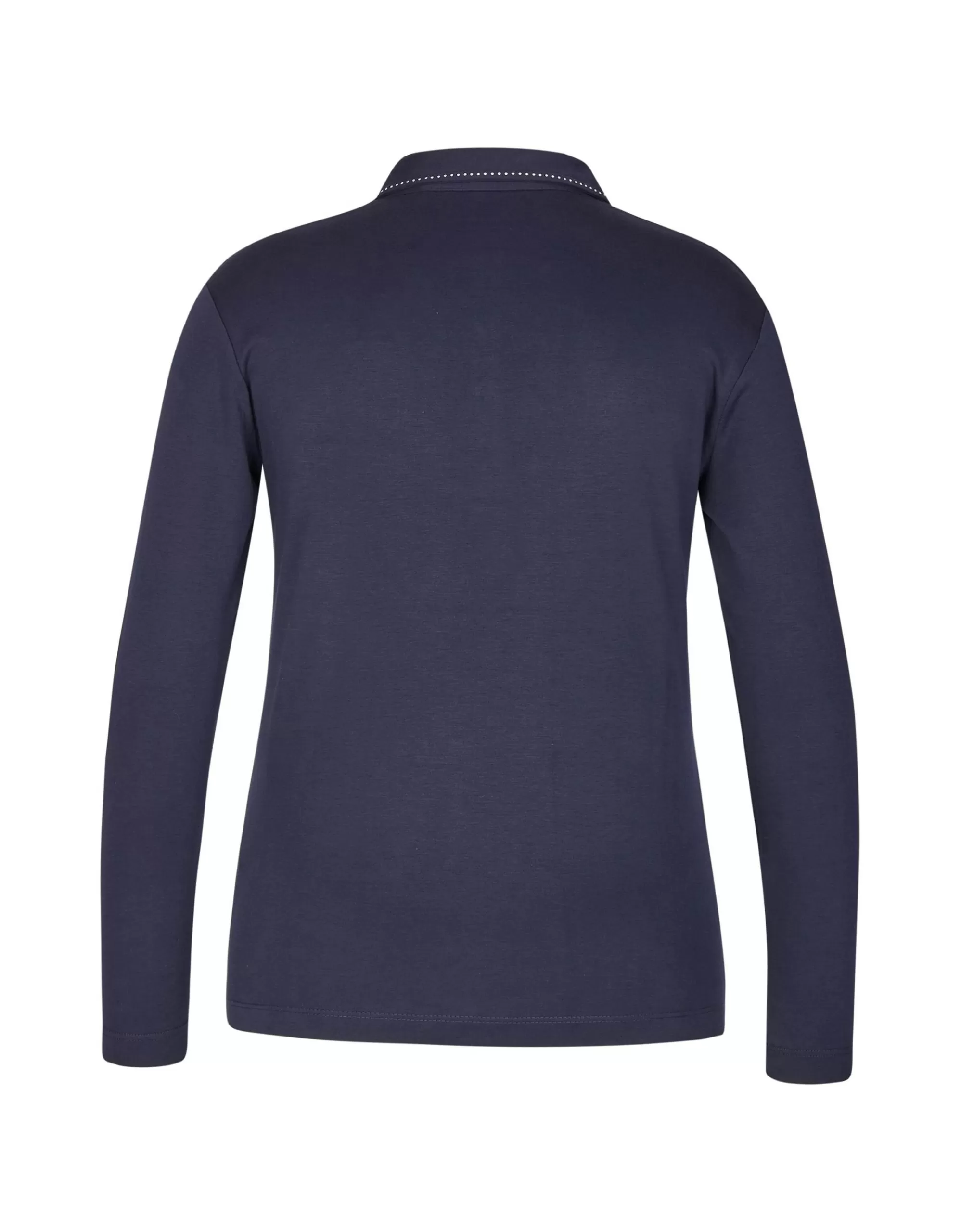 Steilmann Edition Pima Cotton Polo-Shirt Mit Deko-Steinen Marine Online