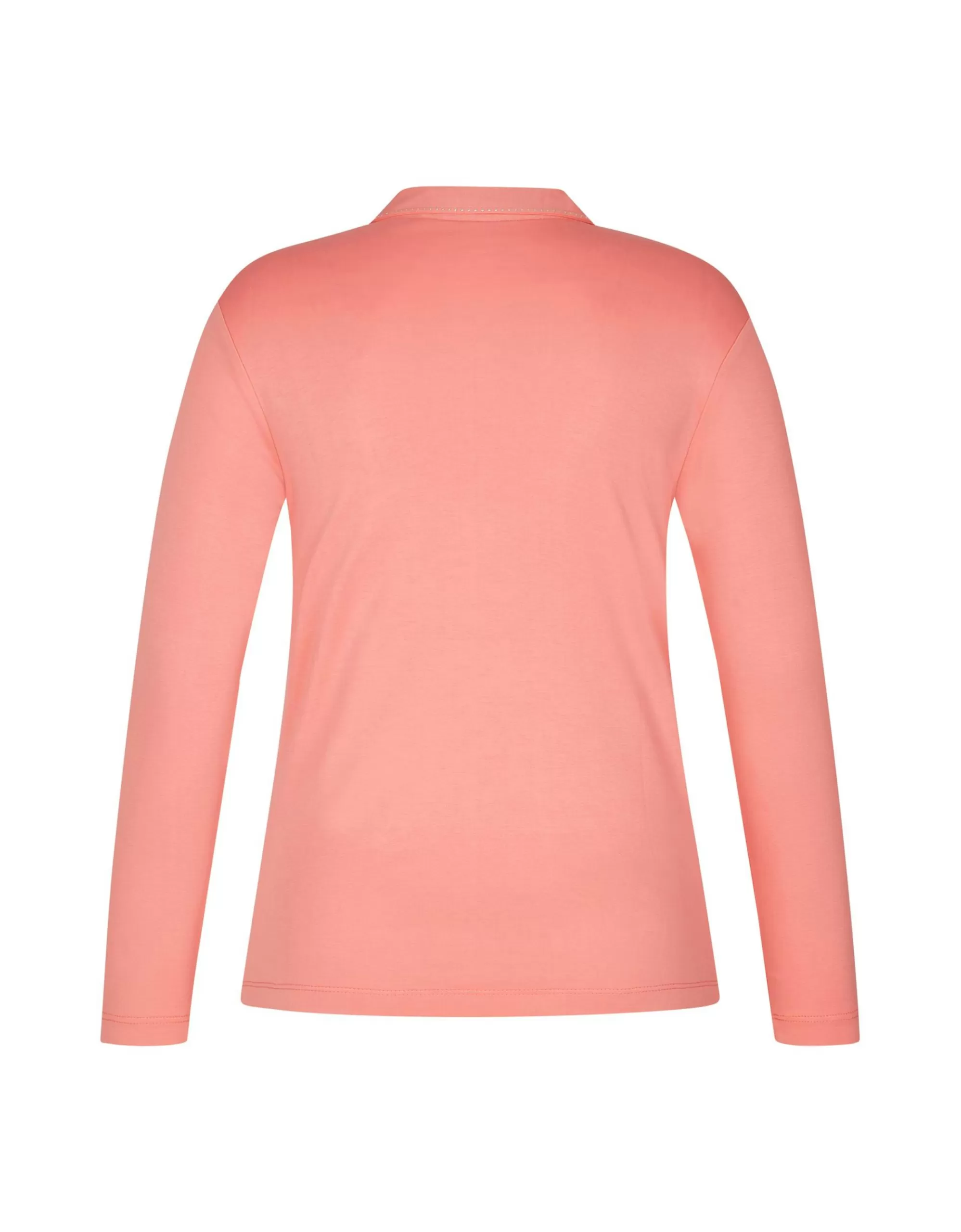 Steilmann Edition Pima Cotton Polo-Shirt Mit Deko-Steinen Rose Best Sale