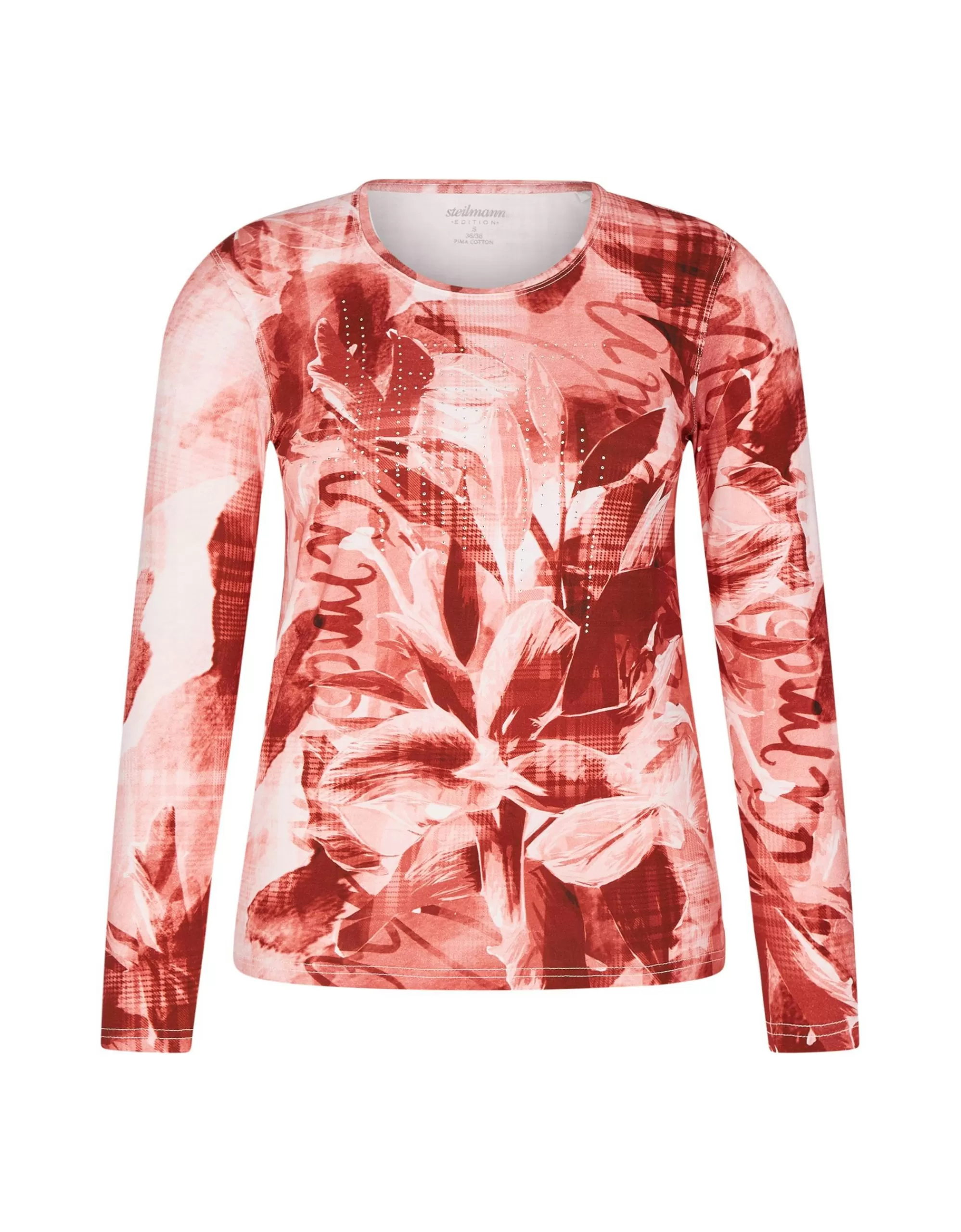 Steilmann Edition Pima Cotton Shirt Im Allover-Druck Rose Store