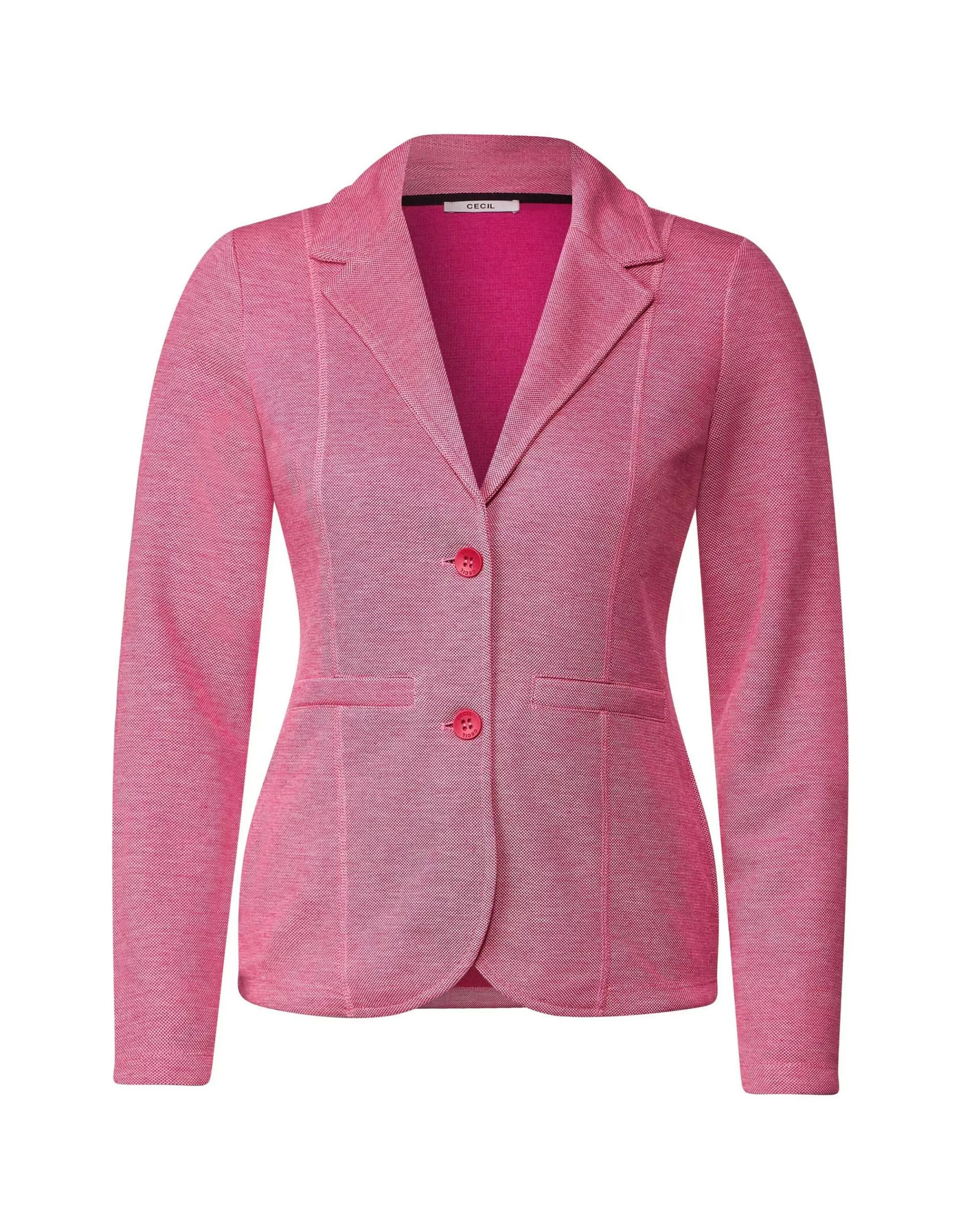 CECIL Piqué Blazer Mit Ziernähten Pink Store