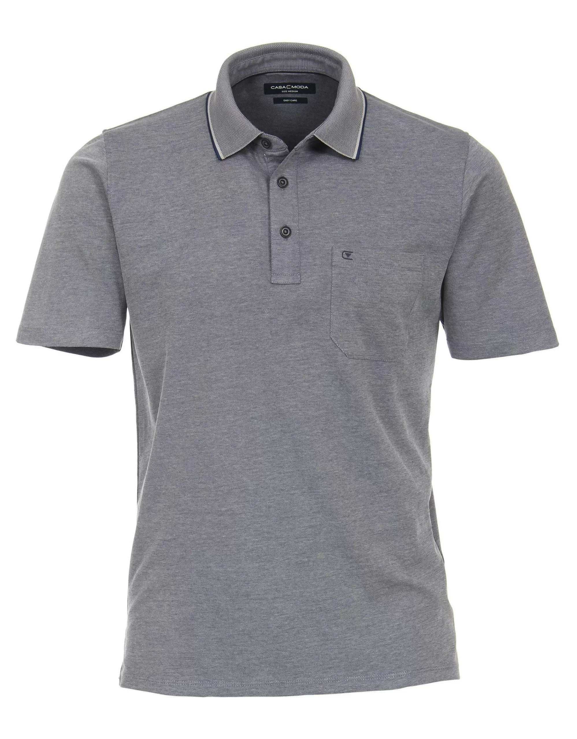 Polo-Shirt In Unifarbe-Casa Moda Hot