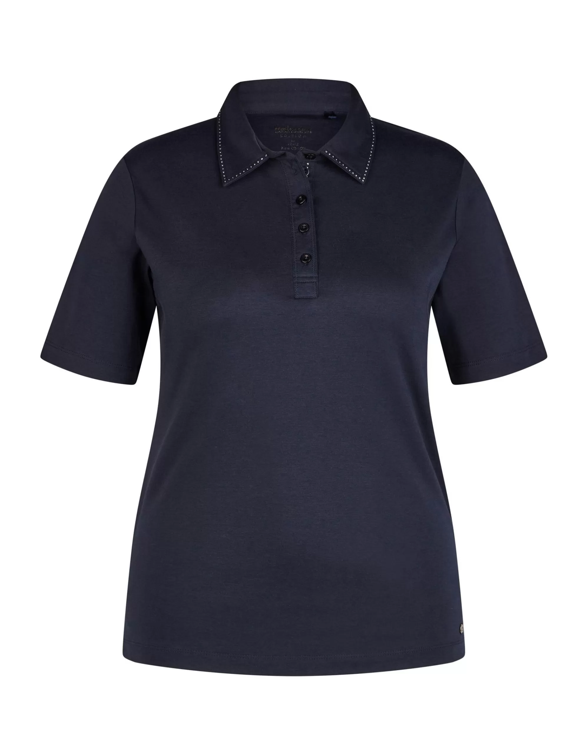 Steilmann Edition Poloshirt In Unifarbe Aus Pima Cotton Marine Store