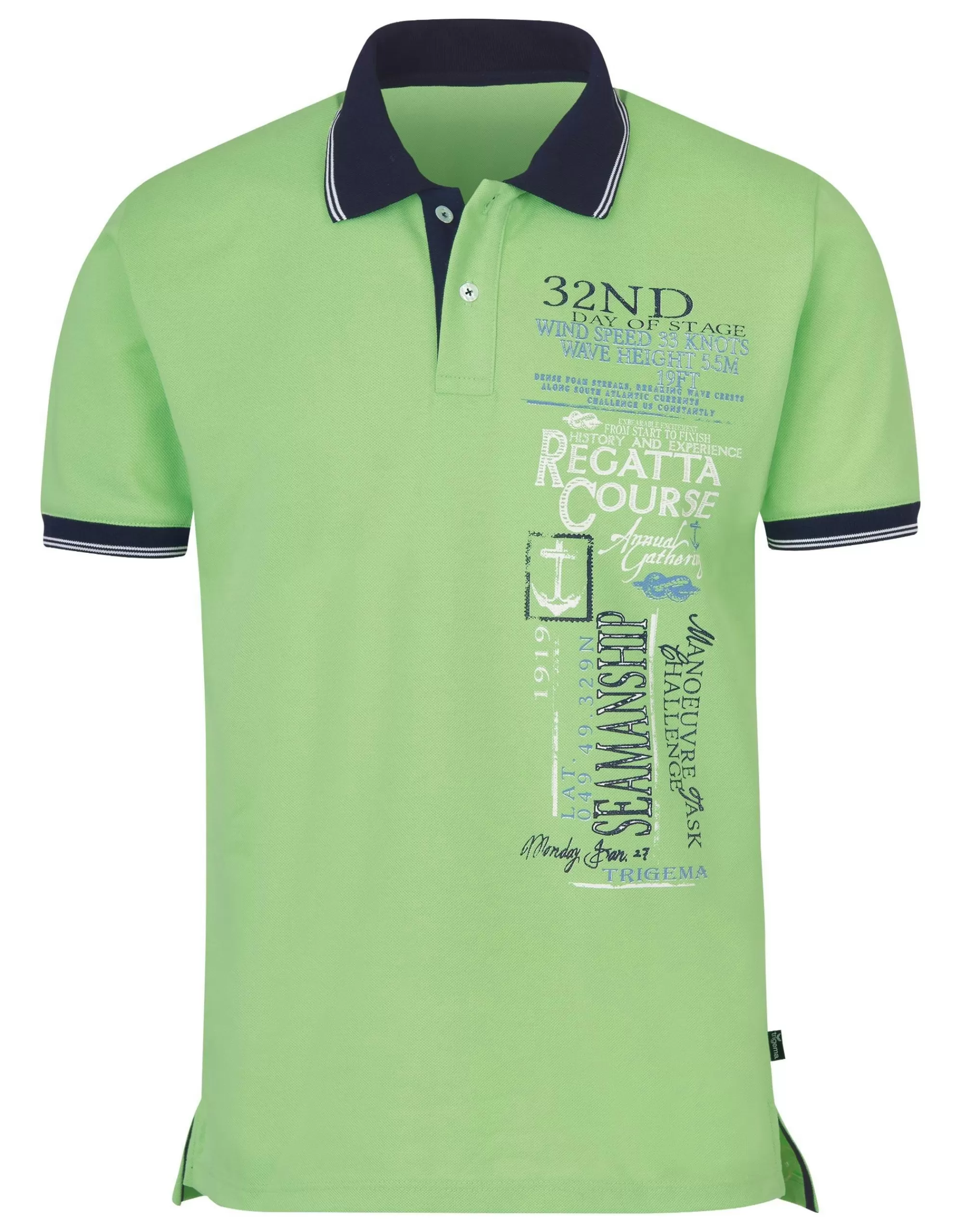 Poloshirt Mit Print-Trigema Best Sale