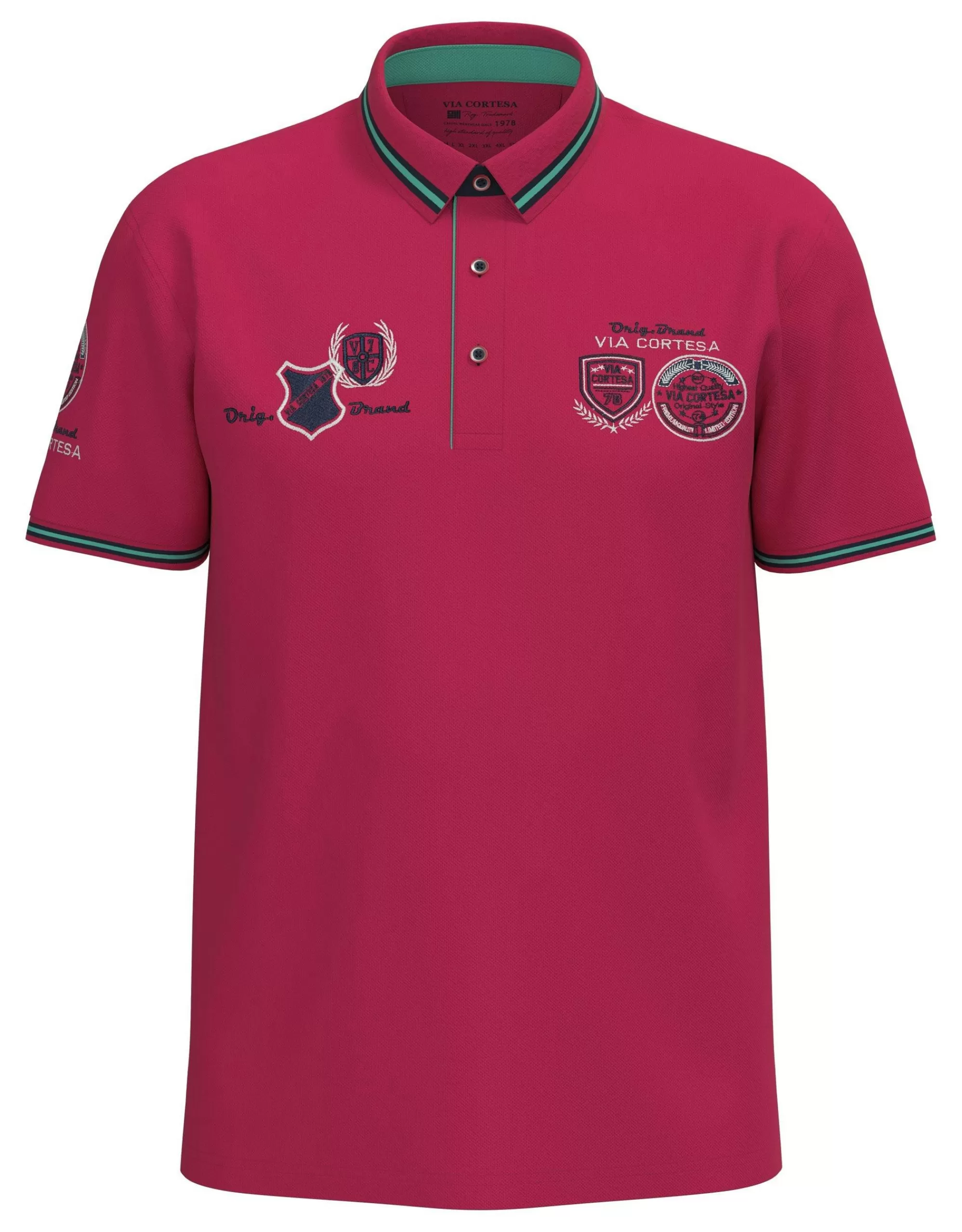 Poloshirt Mit Stickereien-Via Cortesa Shop