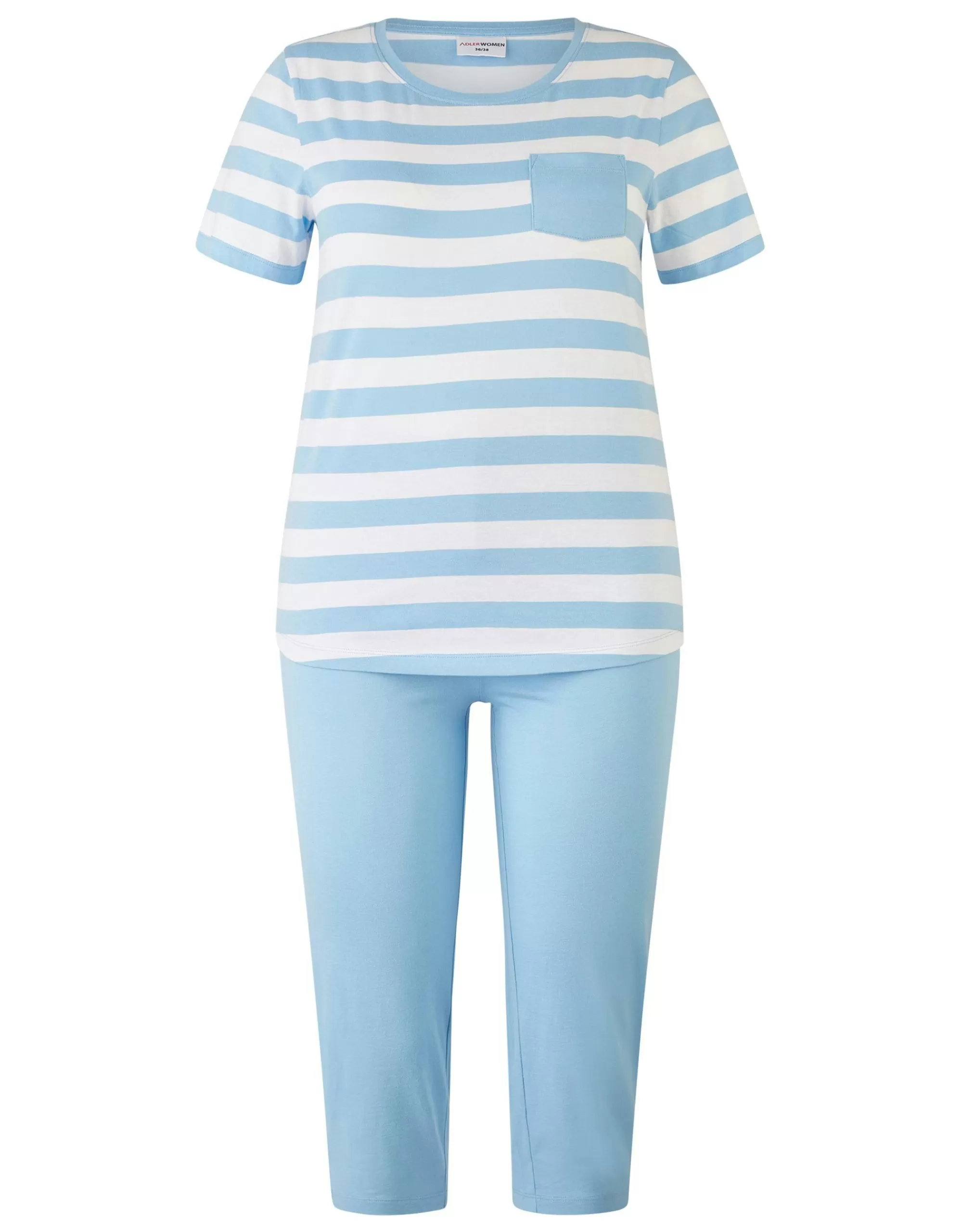 ADLER WOMEN Pyjama Mit Streifen Blau/Weiß Flash Sale