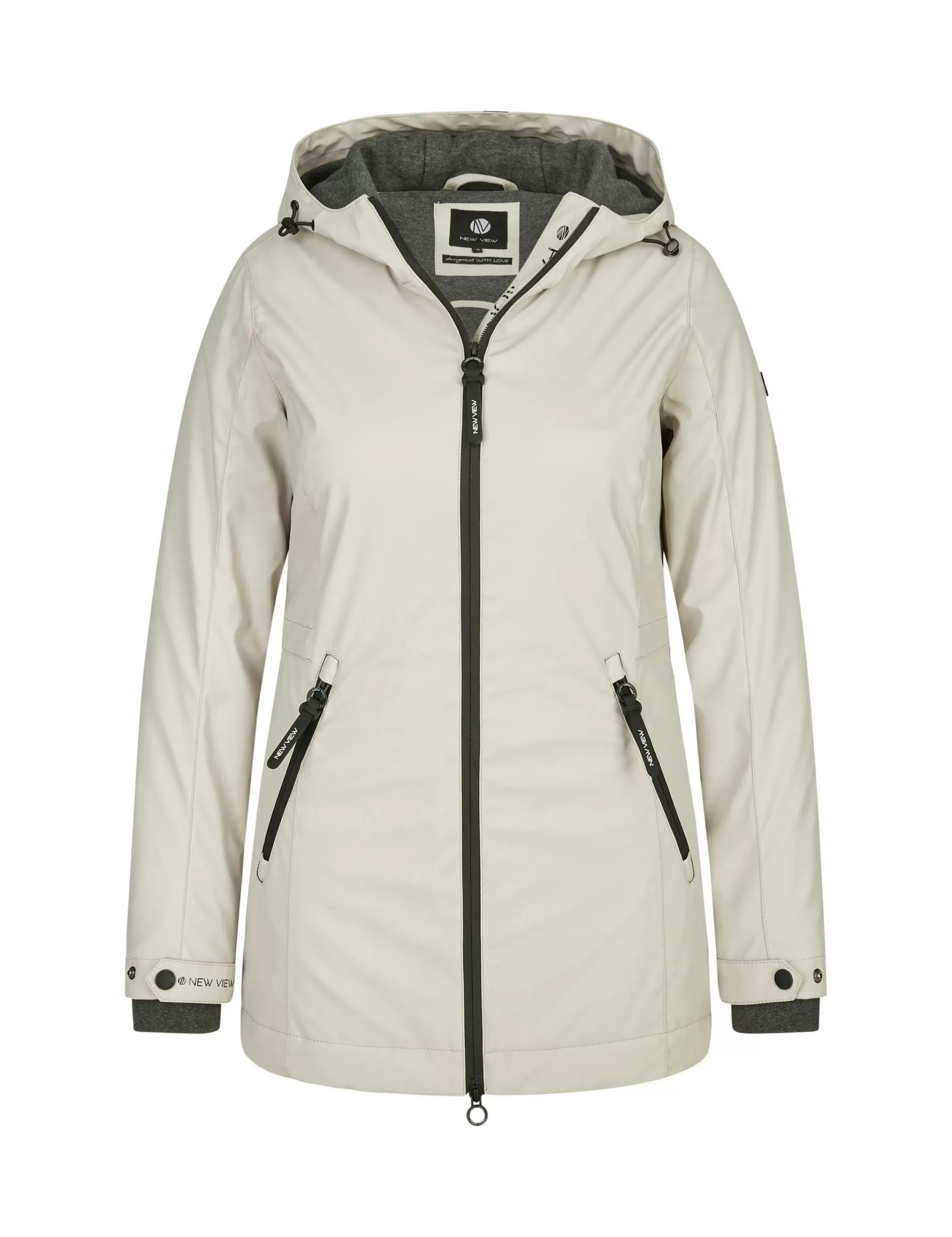 Adler Collection Regenjacke Mit Sweat-Futter Hellgrau Clearance