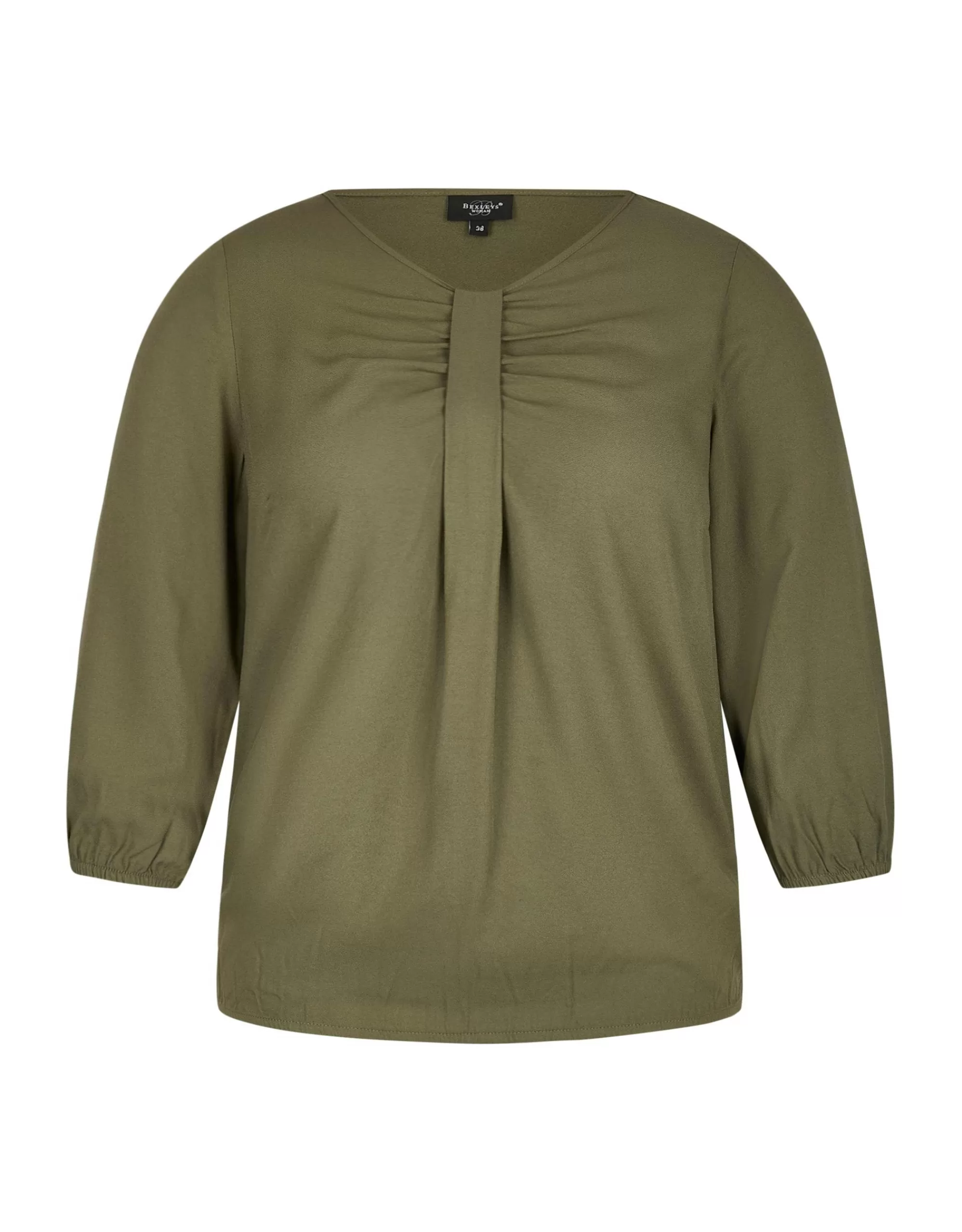 Steilmann Edition Schlupfbluse In Crepe Qualität Khaki Sale