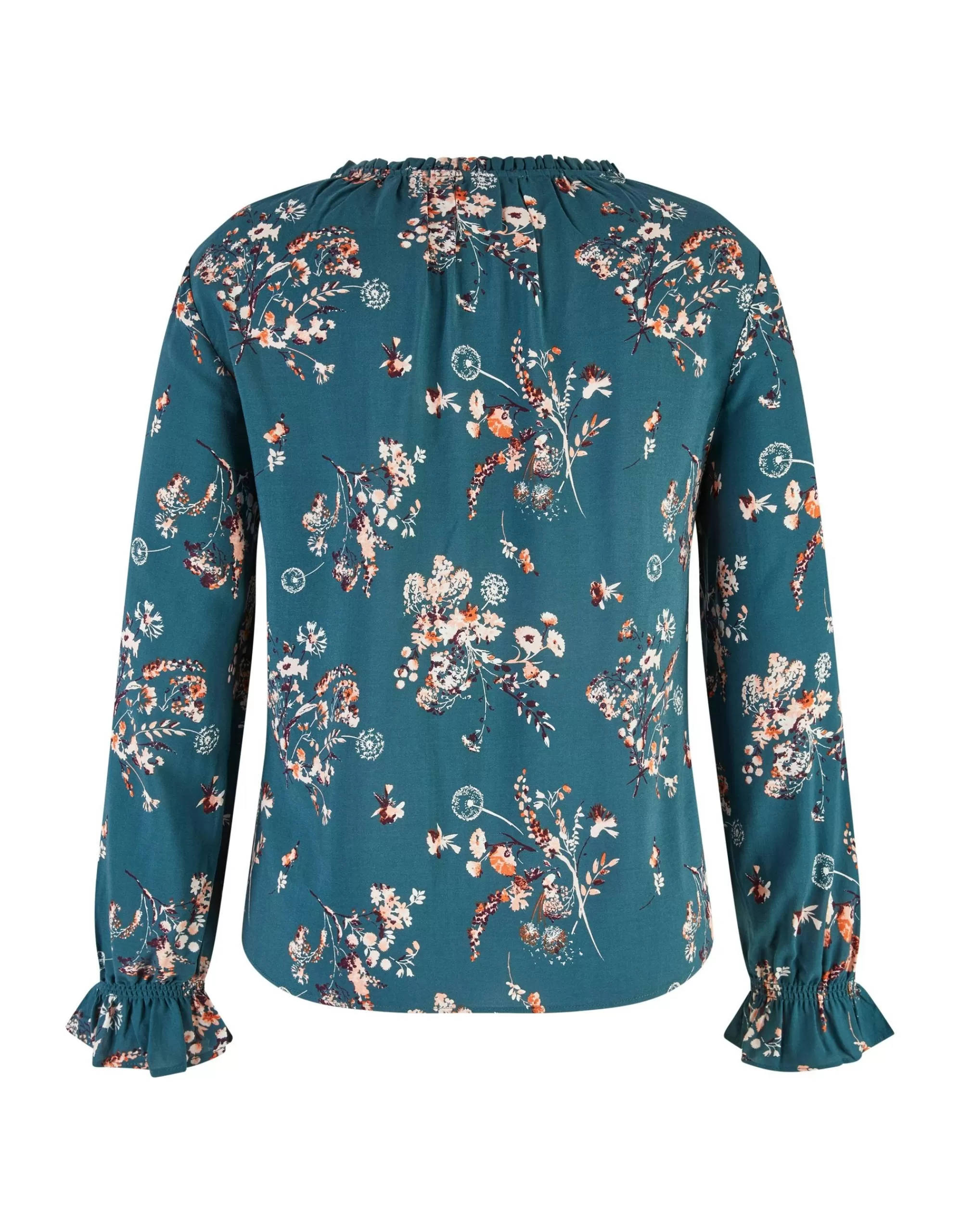 Steilmann Edition Schlupfbluse Mit Blumen Muster Blau/Rosa Flash Sale