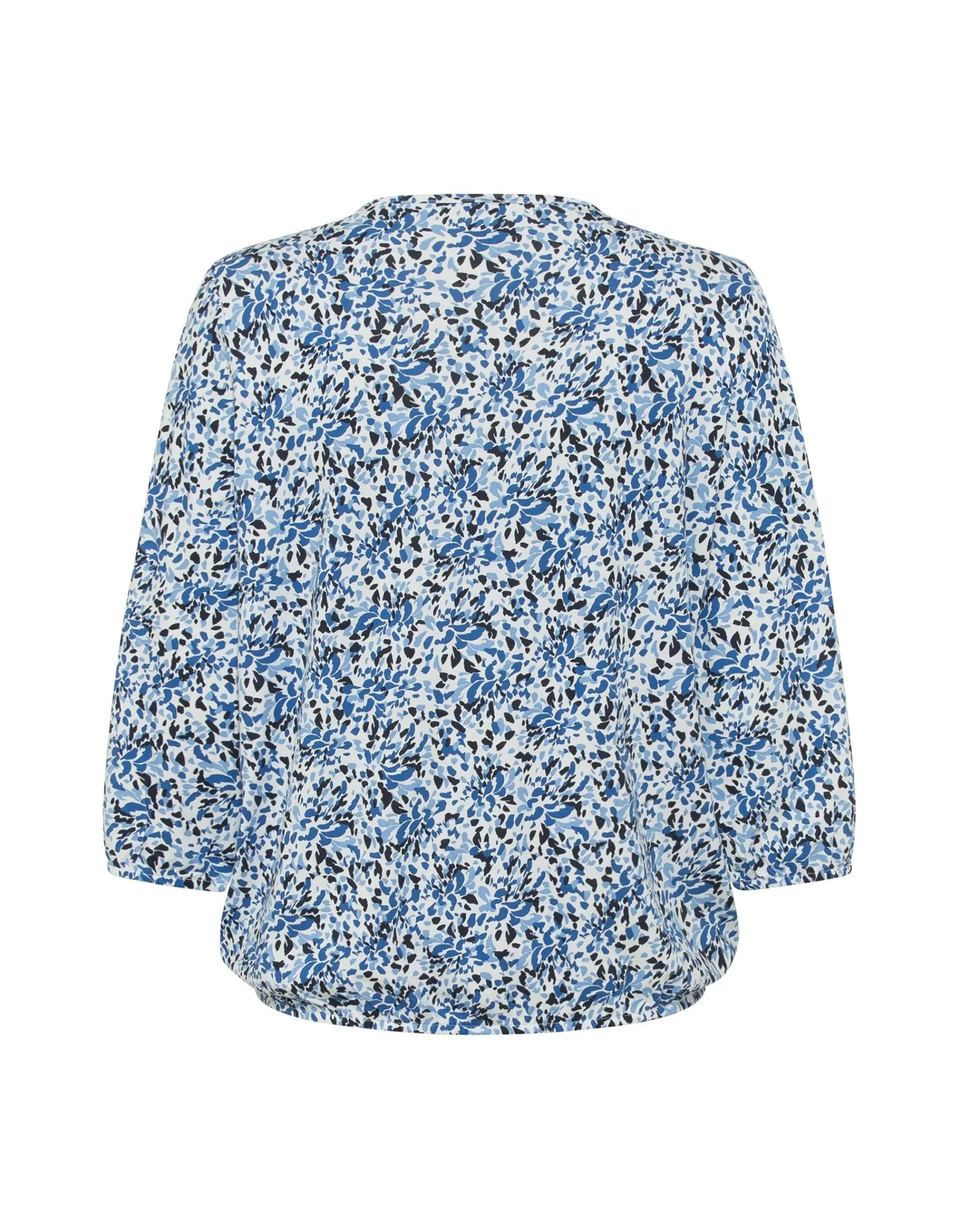 Olsen Shirt Mit Allover-Druck Blau/Weiß Cheap