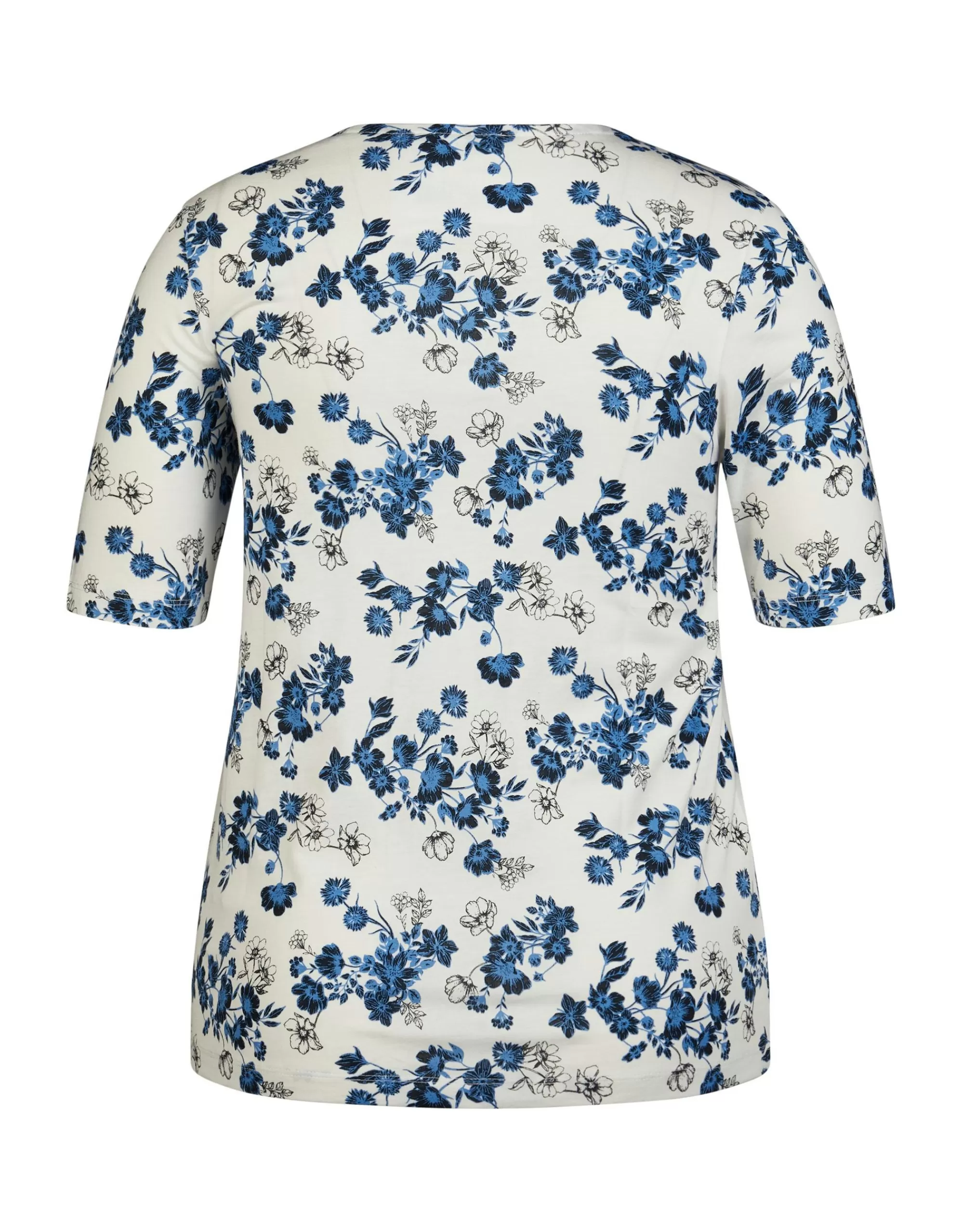 Steilmann Edition Shirt Mit Blumendruck Weiß/Blau Best Sale