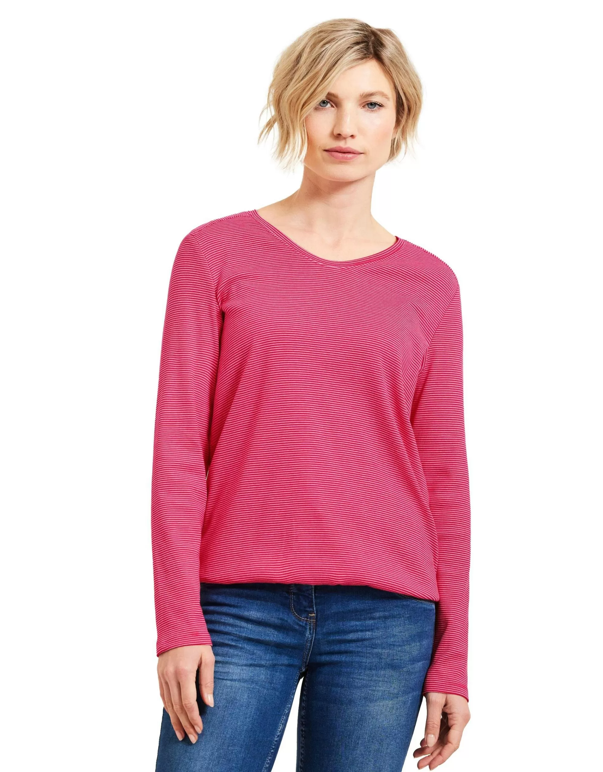 CECIL Shirt Mit Elastiksaum Pink Store