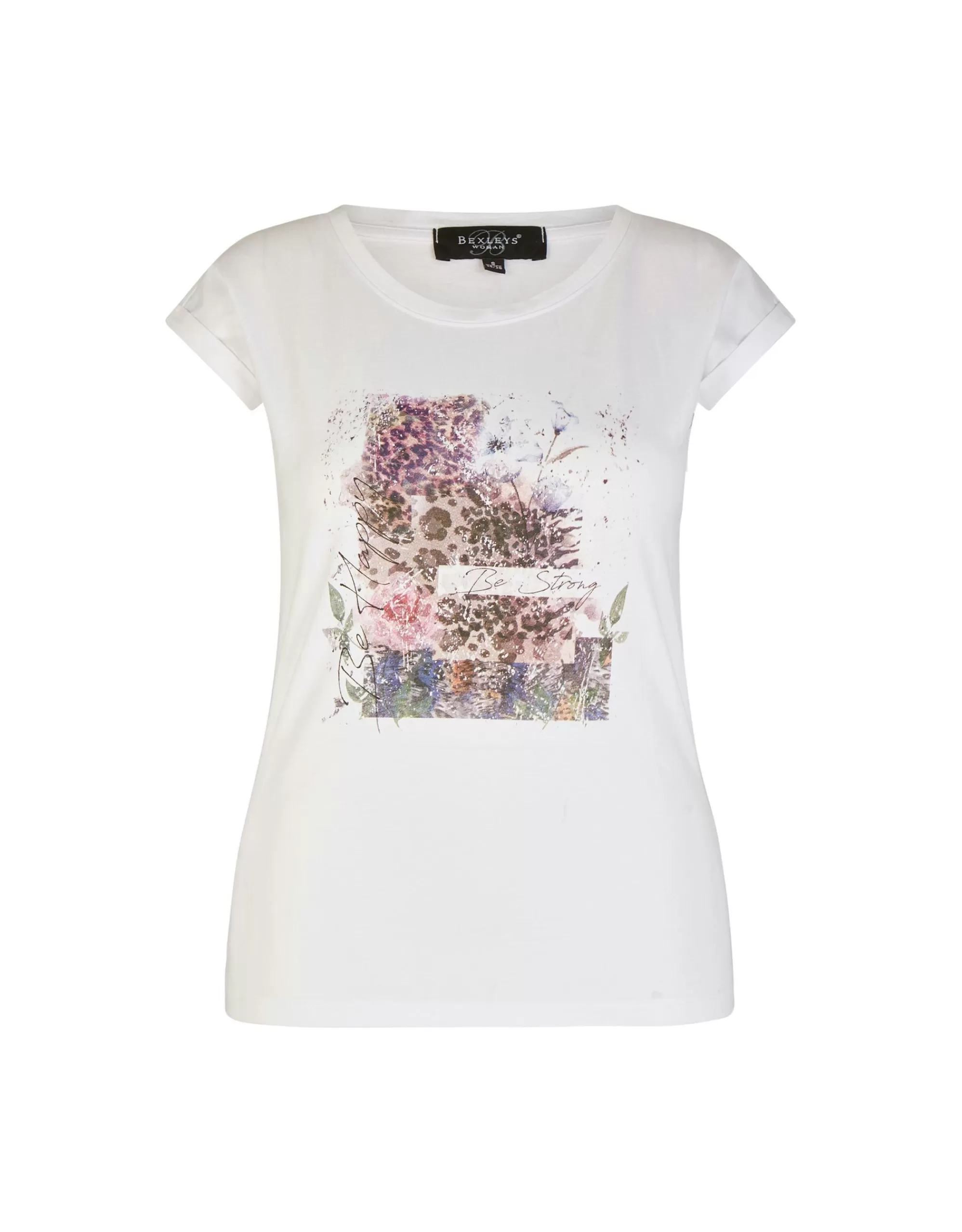 Bexleys woman Shirt Mit Front-Print Weiß Hot