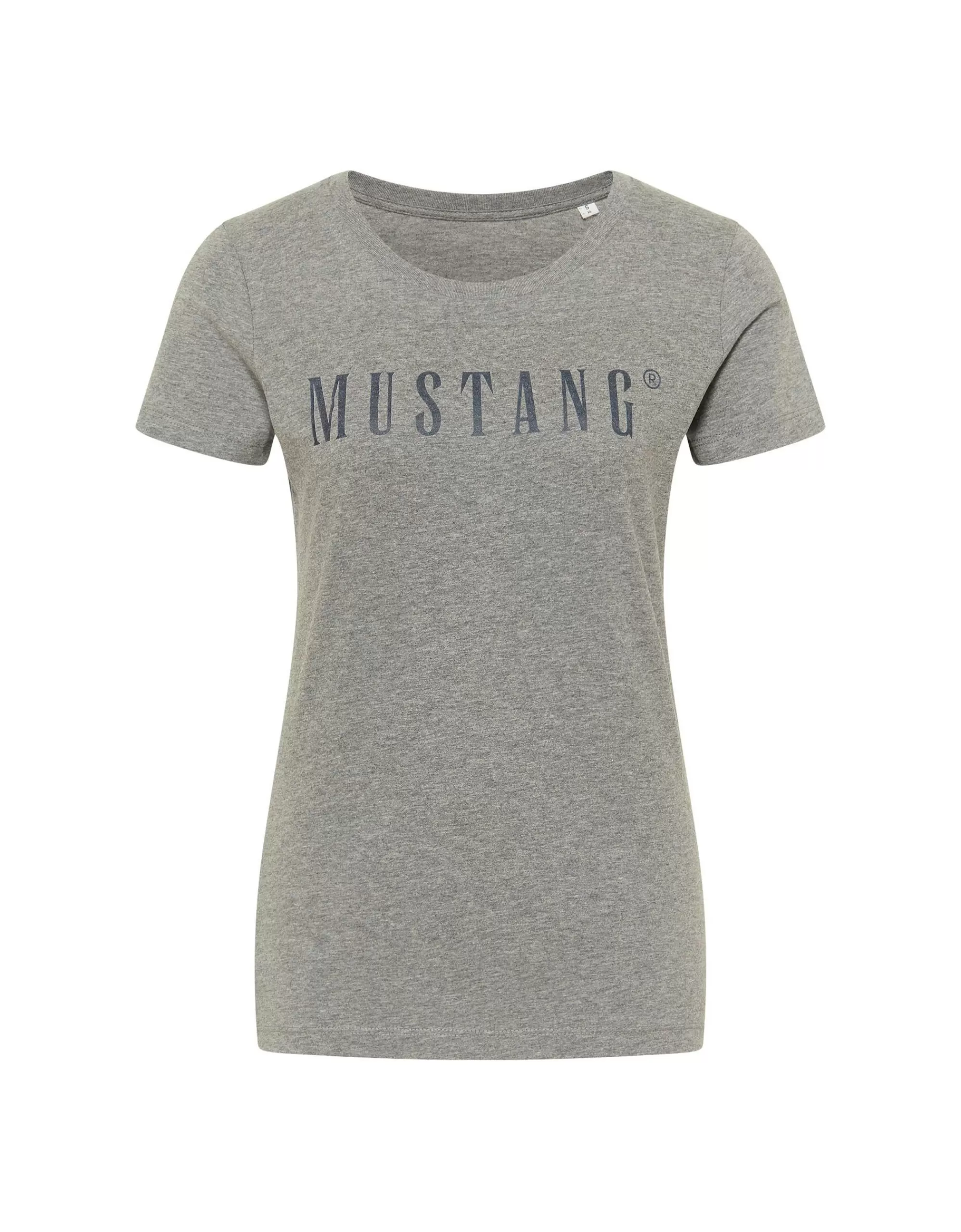 MUSTANG Shirt Mit Logo-Print Grau Flash Sale