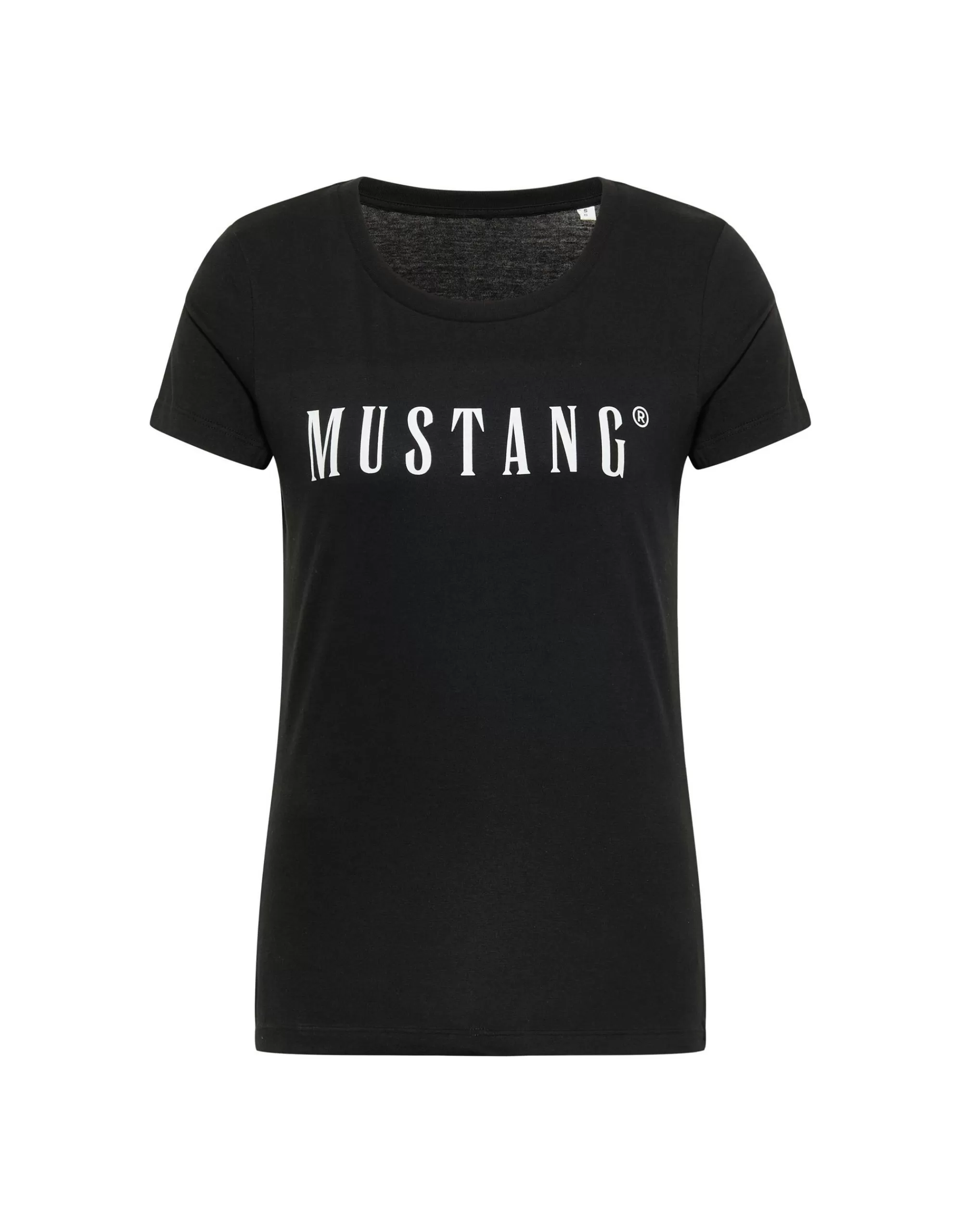 MUSTANG Shirt Mit Logo-Print Schwarz Flash Sale