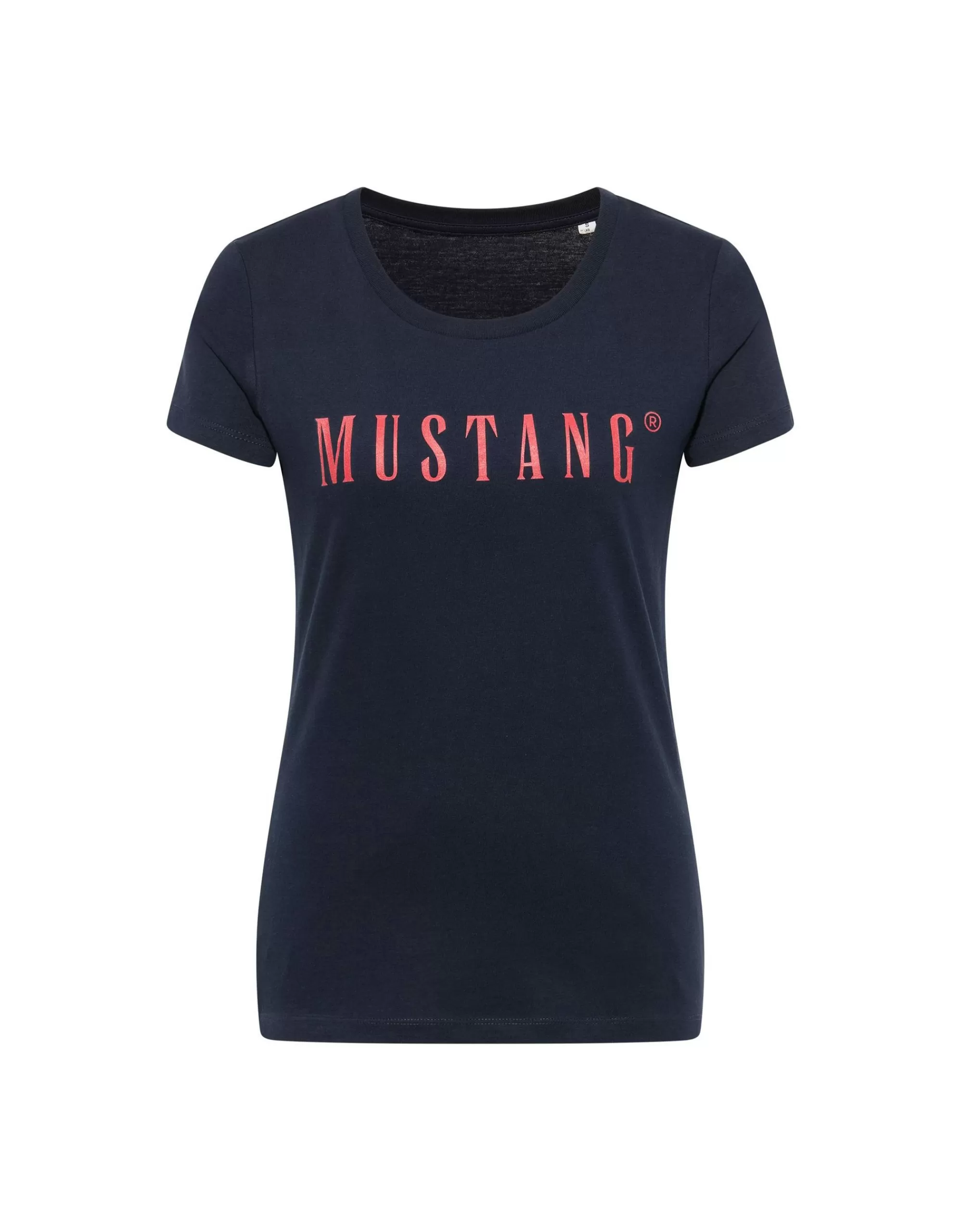 MUSTANG Shirt Mit Logo-Print Dunkelblau Online