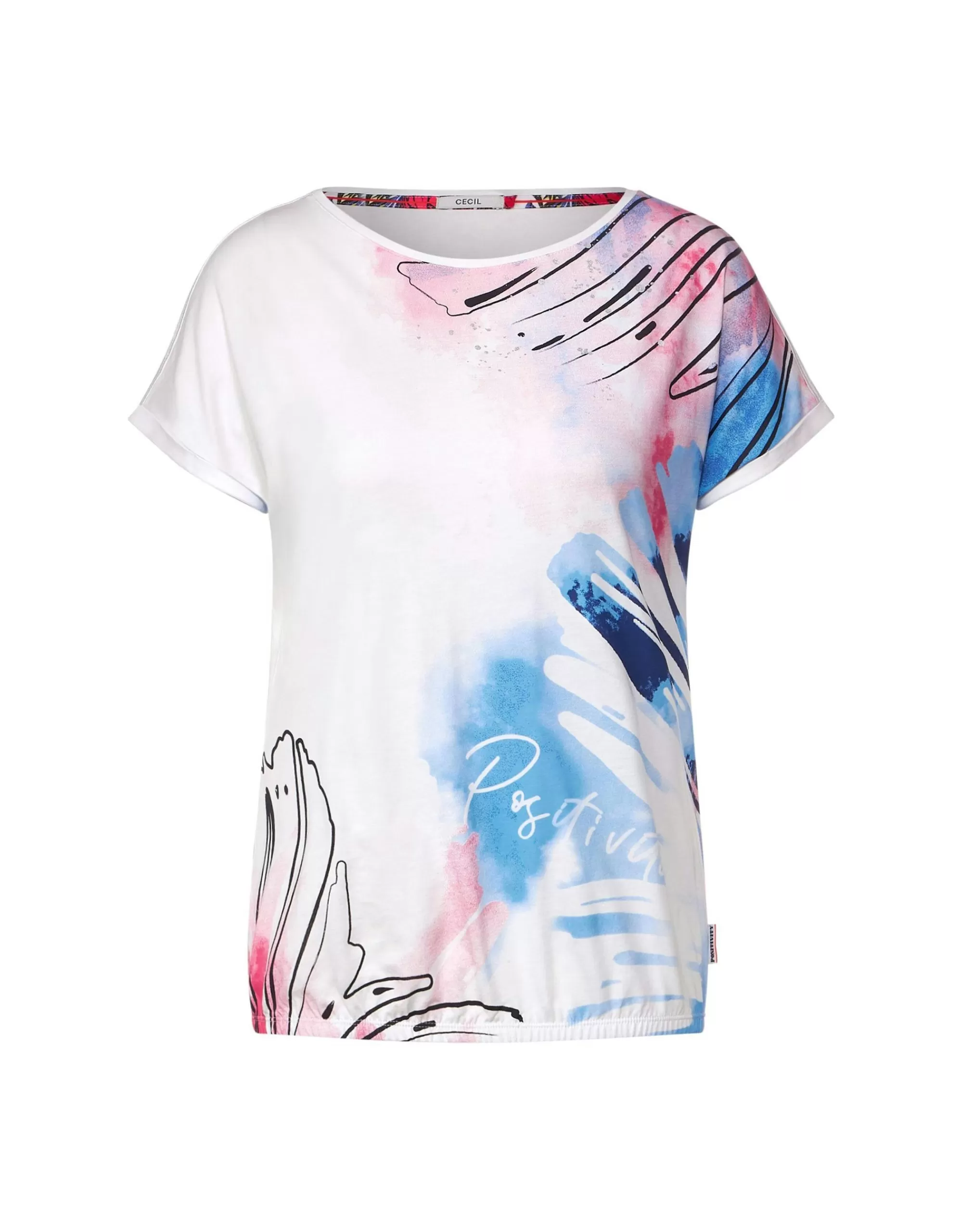 CECIL Shirt Mit Print Weiß Flash Sale