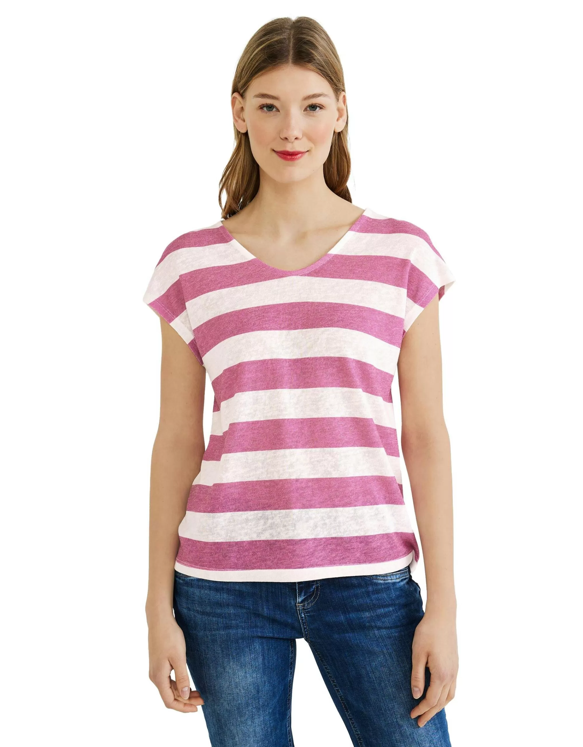 Street One Shirt Mit Streifenmuster Pink Best Sale